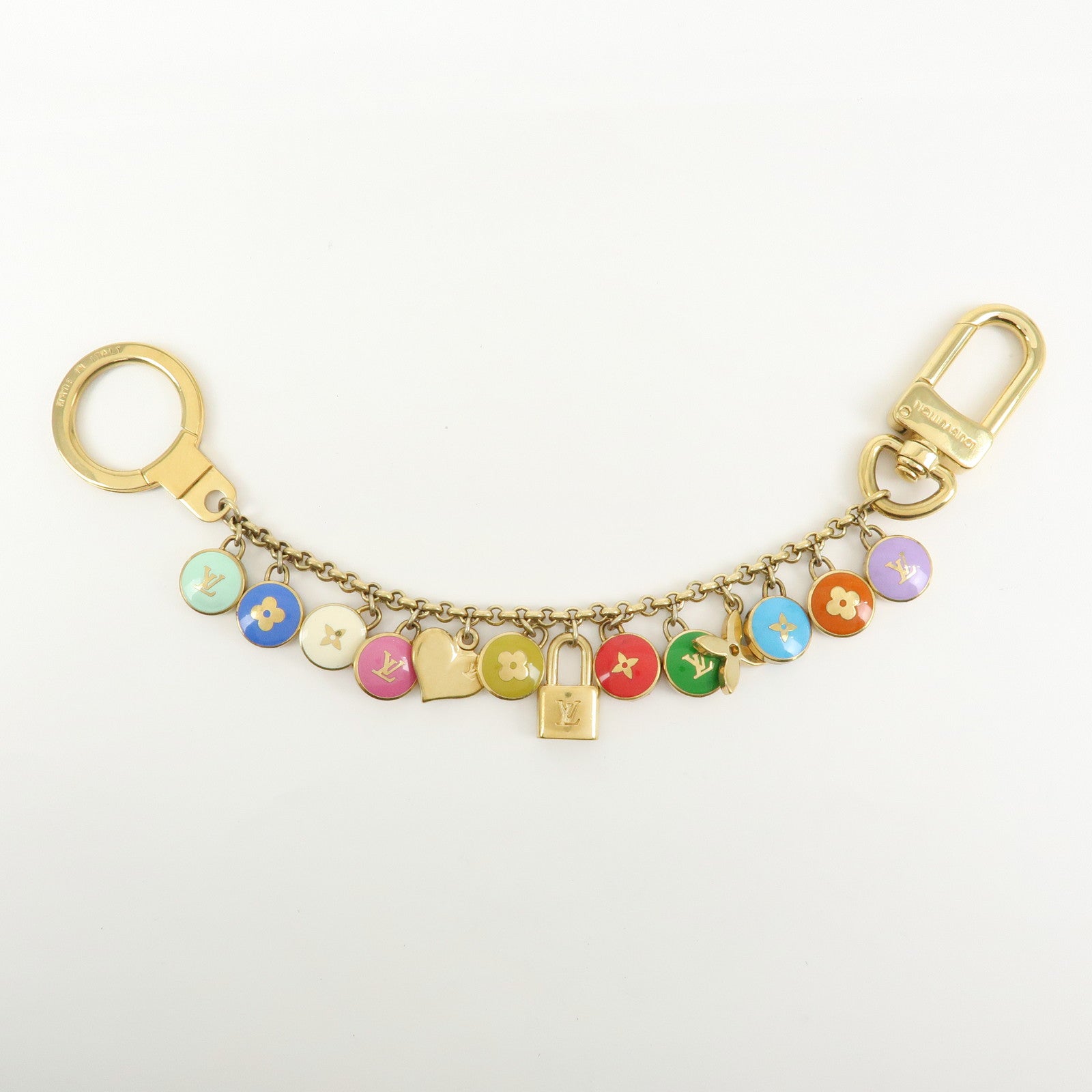 Louis Vuitton Monogram Porte Cles Chaine Pastille Bag Charm M65380