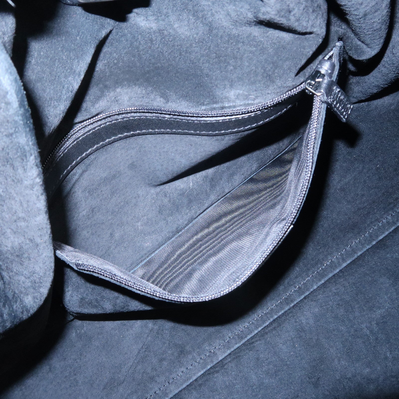 GUCCI Leather Tote Bag Hand Bag Black 76554