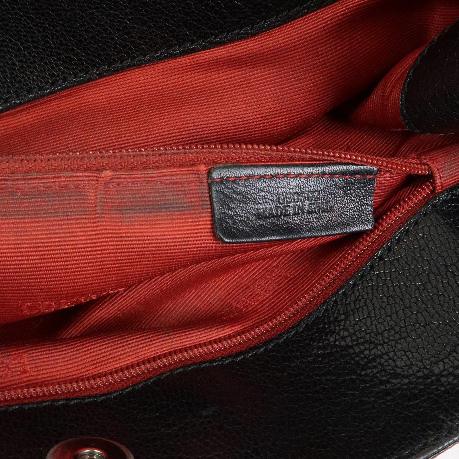 LOEWE Anagram Studs Logo Leather Shoulder Bag Crossbody Bag Black