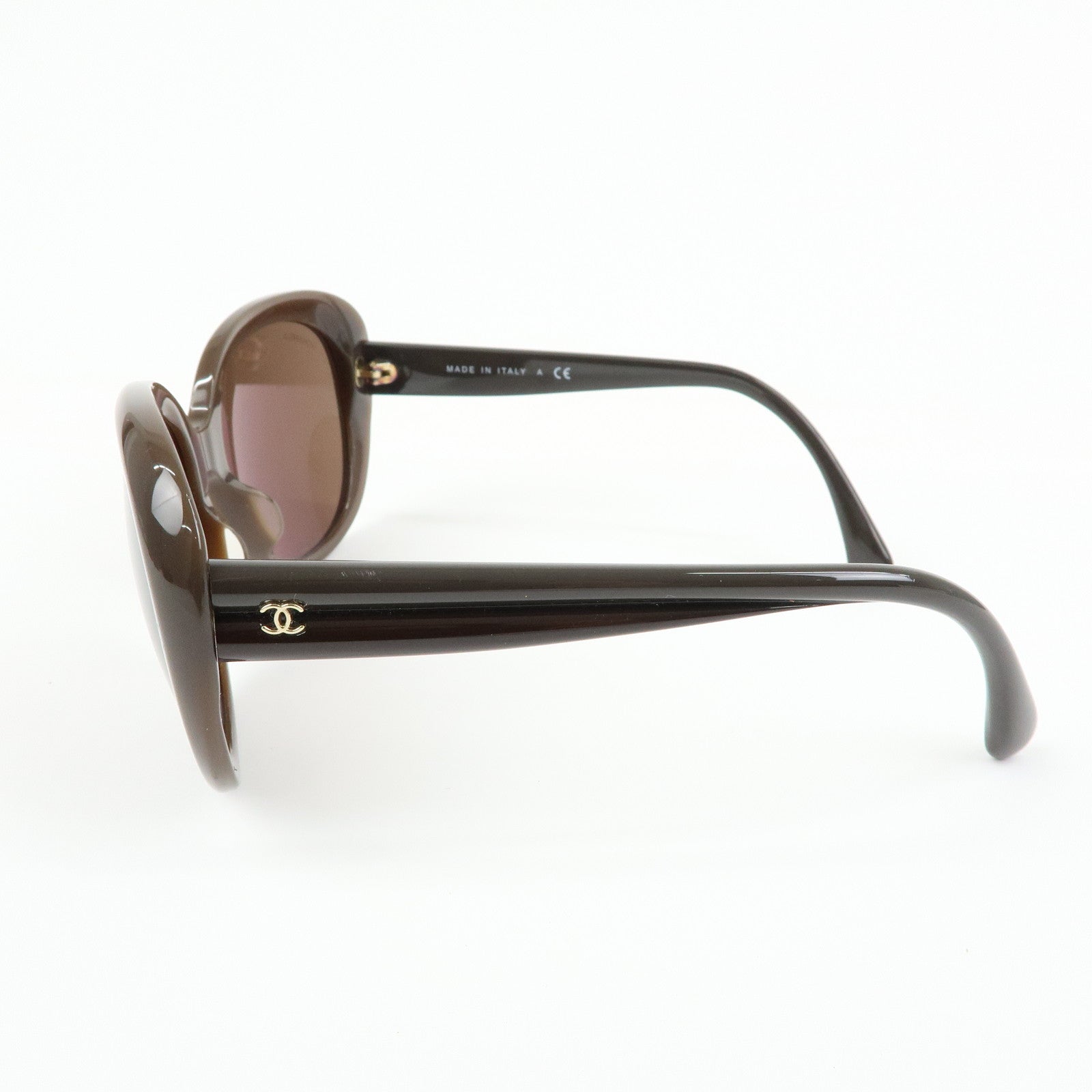CHANEL COCO Mark Plastic Sunglasses Brown 5312-A 57□18