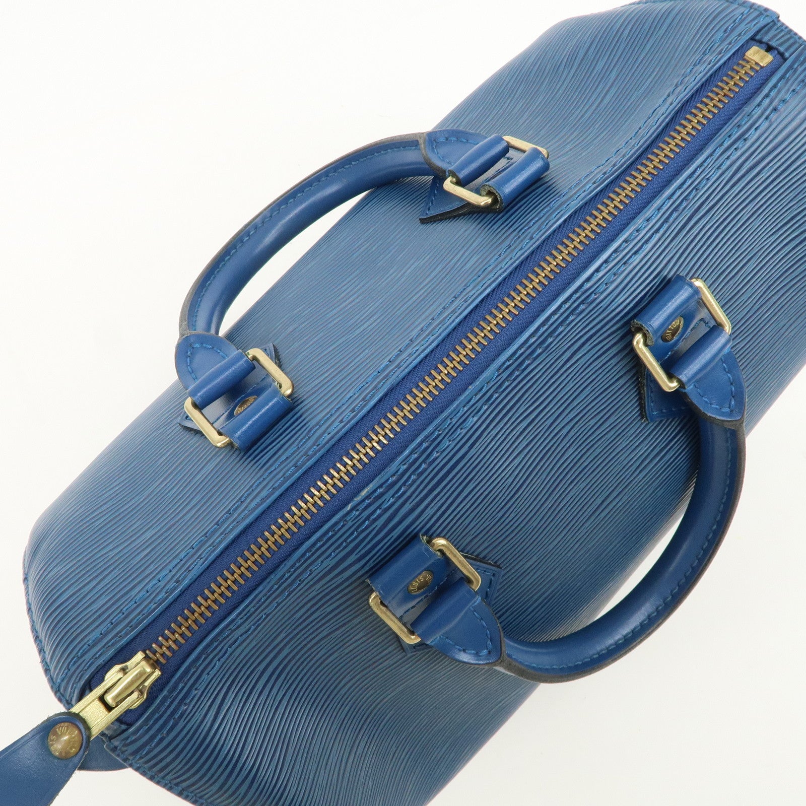 Louis Vuitton Epi Speedy 25 Hand Bag Boston Bag Toledo Blue M43015