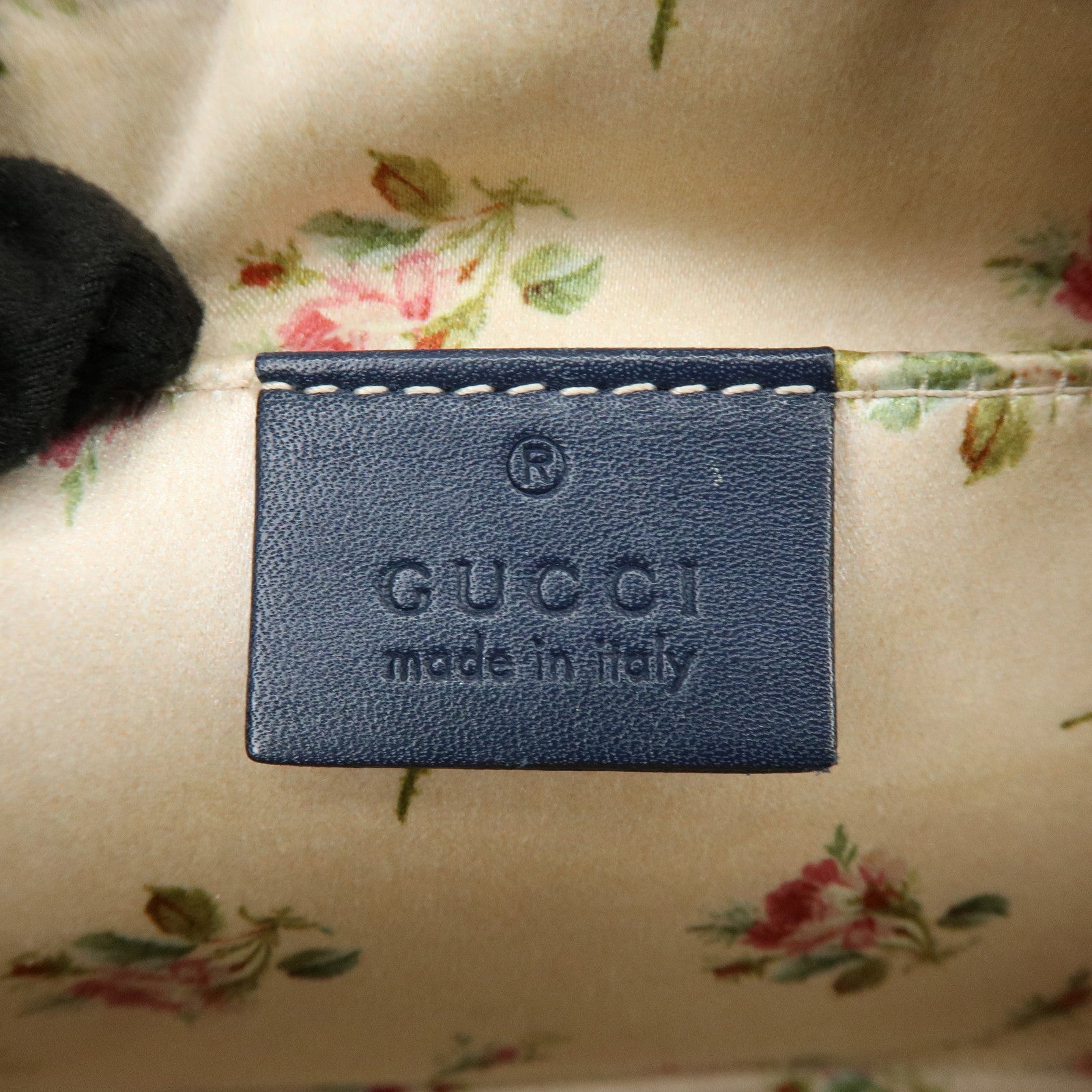 GUCCI GG Marmont Flower Embroidery Leather Shoulder Bag 447632