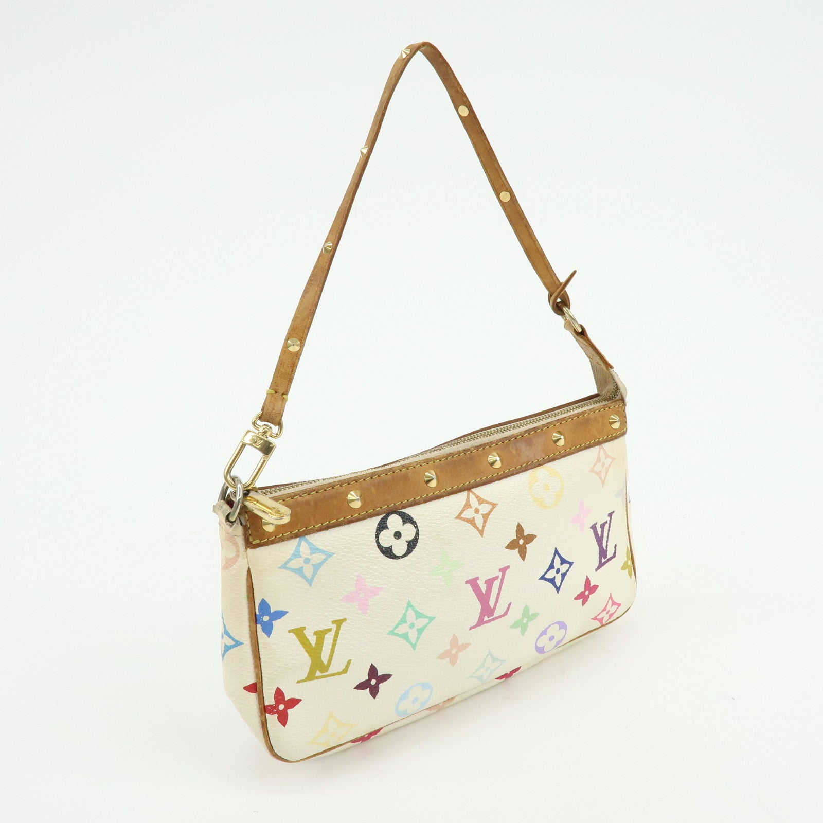 Louis Vuitton Monogram Multicolor Pochette Accessoires Blanc M92649