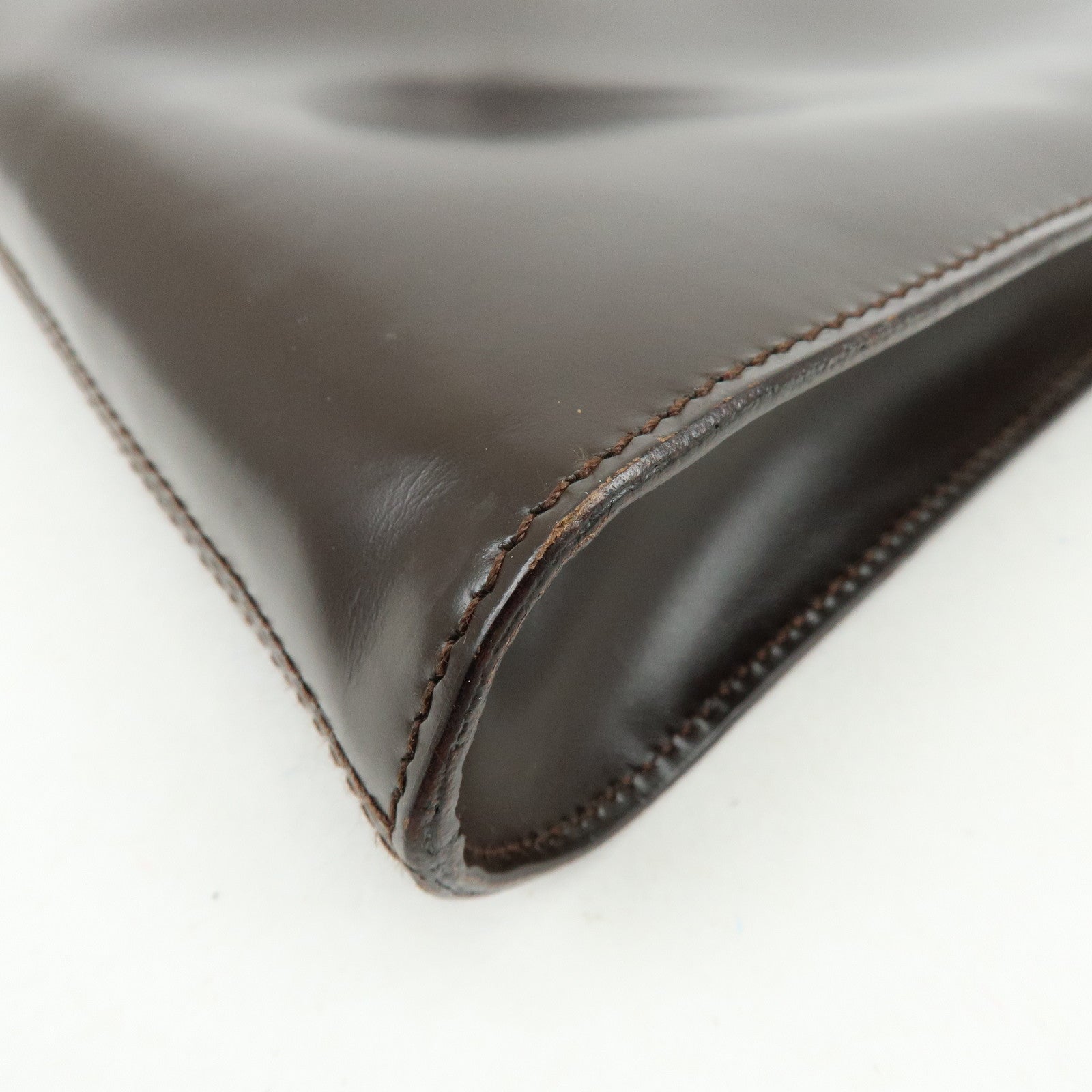 Ferragamo Vara Leather Shoulder Bag Hand Bag Brown