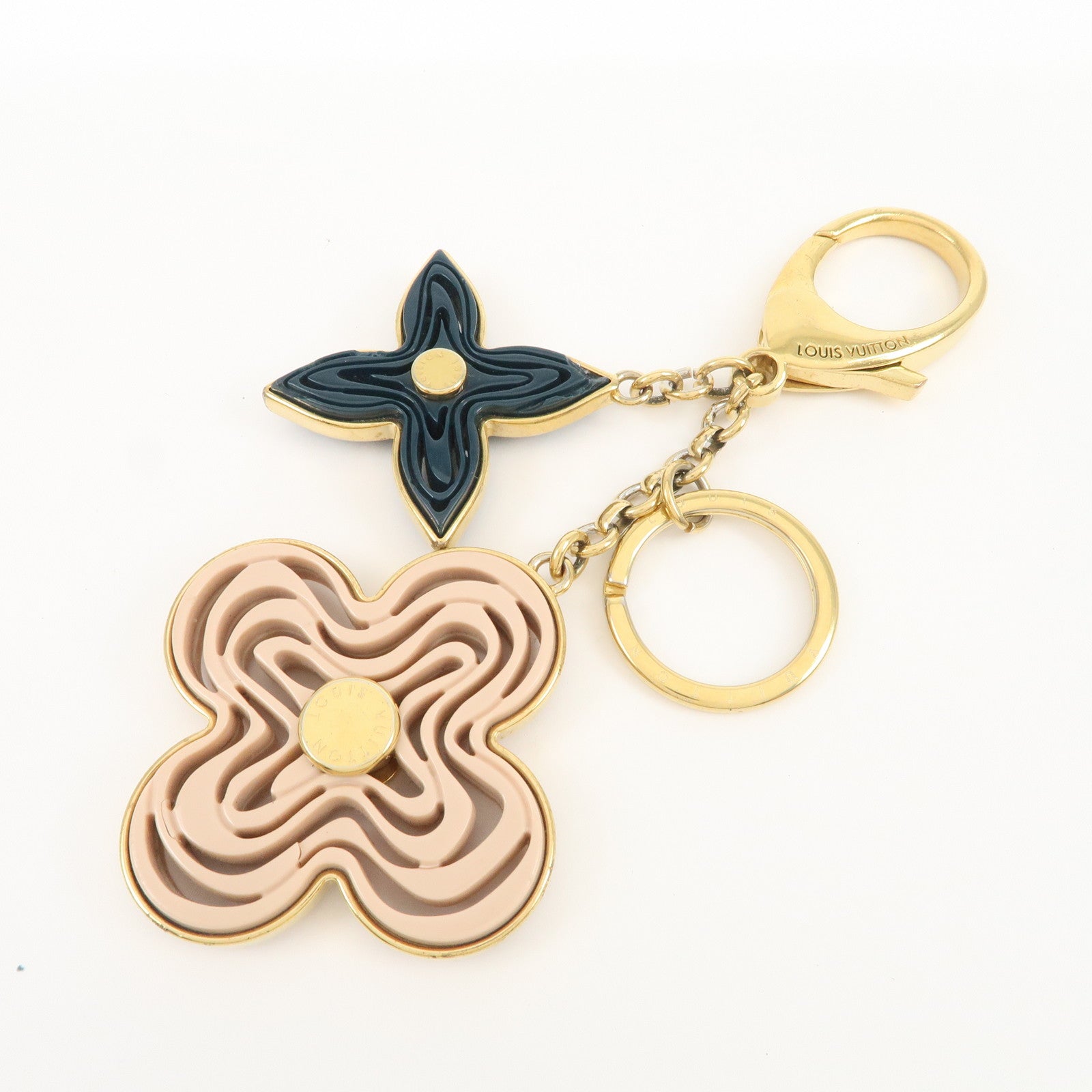 Louis Vuitton Bijou Sac Knife Metal Plastic Bag Charm Gold M66143