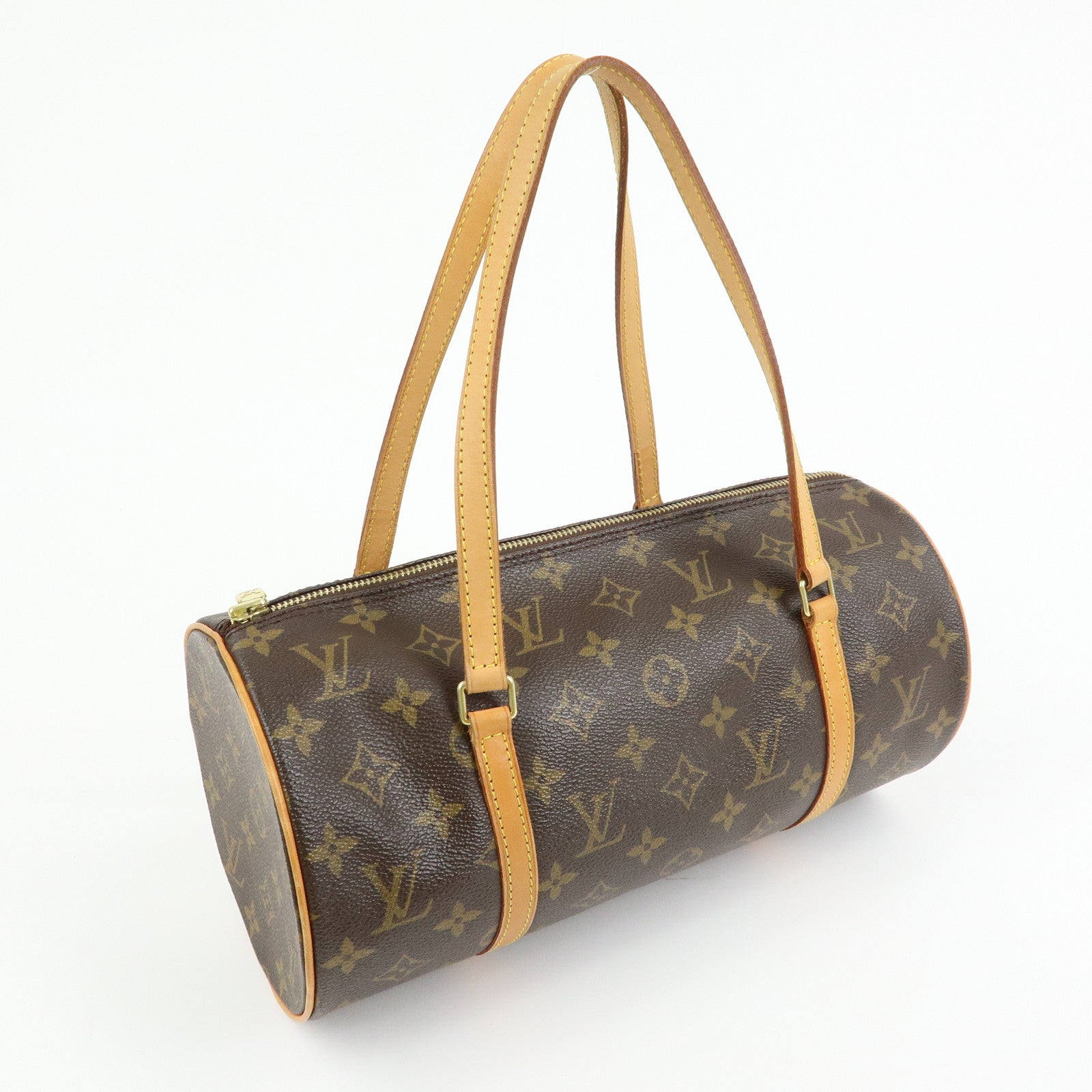 Louis Vuitton Monogram Papillon 30 Canvas Hand Bag Brown M51385