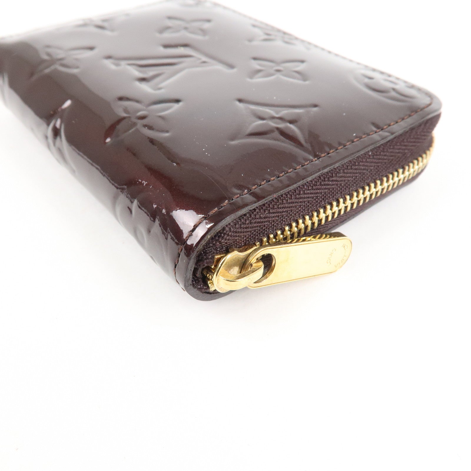 Louis Vuitton Monogram Vernis Zippy Coin Purse Amarante M93607 Used