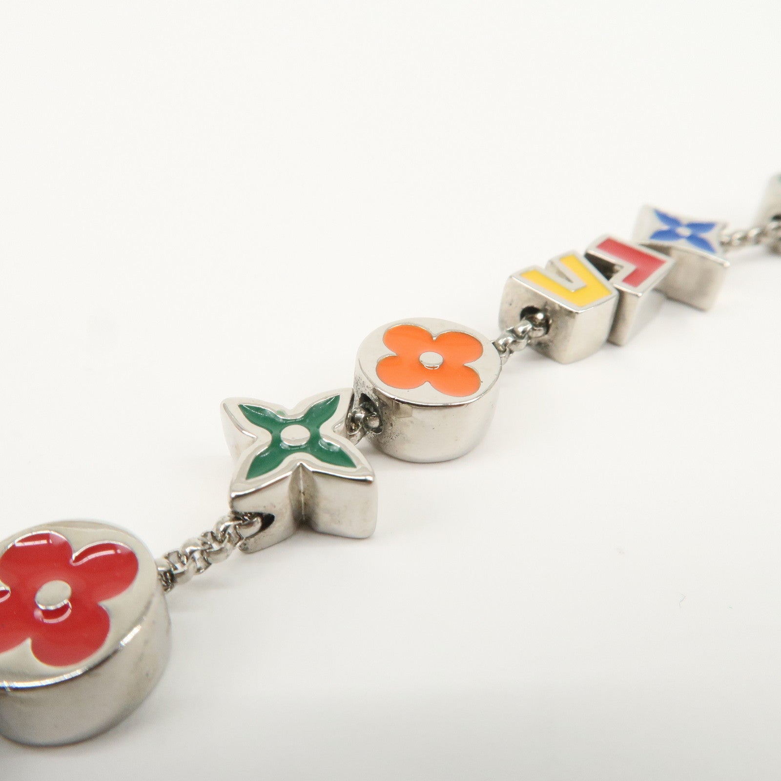 Louis Vuitton Monogram Party Bracelet Multicolor Silver M1545