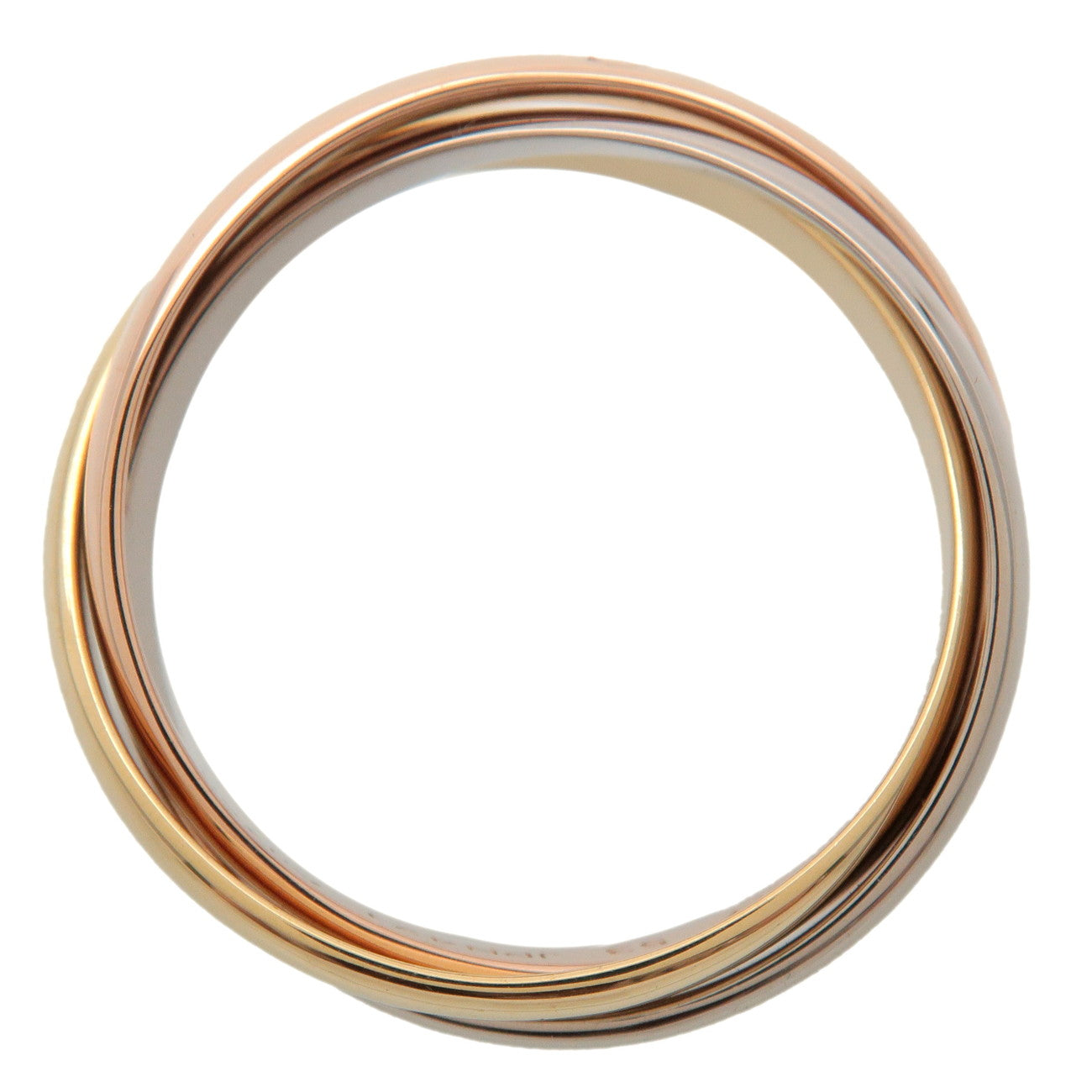 Cartier Trinity Ring SM K18 750YG/WG/PG #53 US6.5 EU53