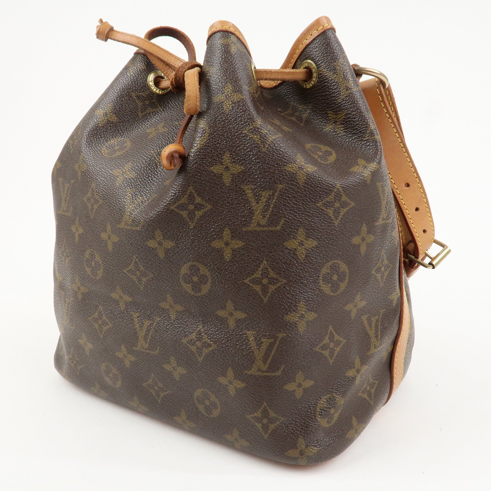 Louis Vuitton Monogram Petit Noe Shoulder Bag Brown M42226