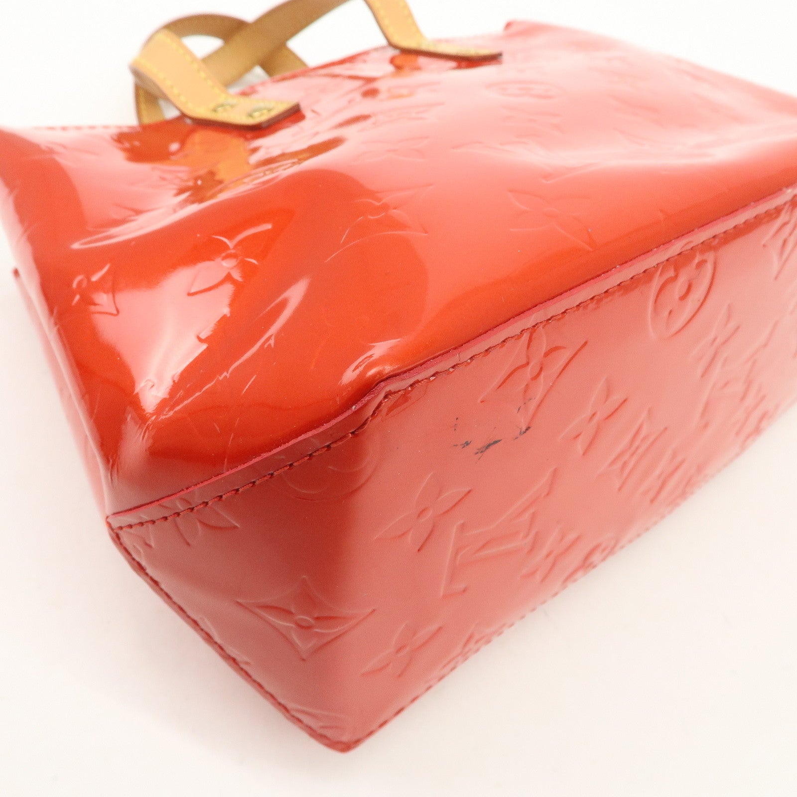 Louis Vuitton Monogram Vernis Lead PM Hand Bag Rouge M91088 Used