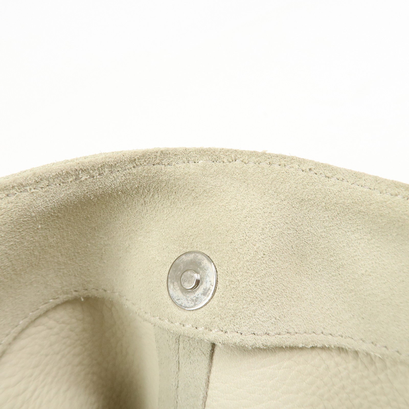 LOEWE Suede Chain Hand Bag Shoulder Bag Ivory Silver