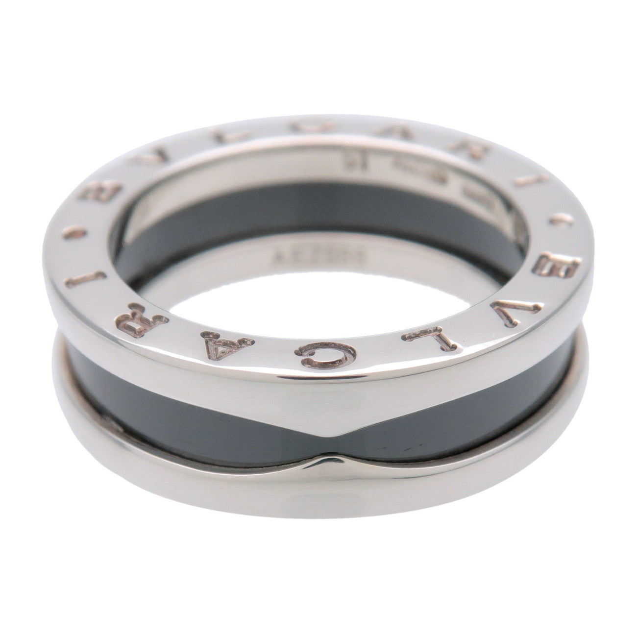BVLGARI B-Zero1 Save the Children Ring SV925 Black Ceramic US5.5