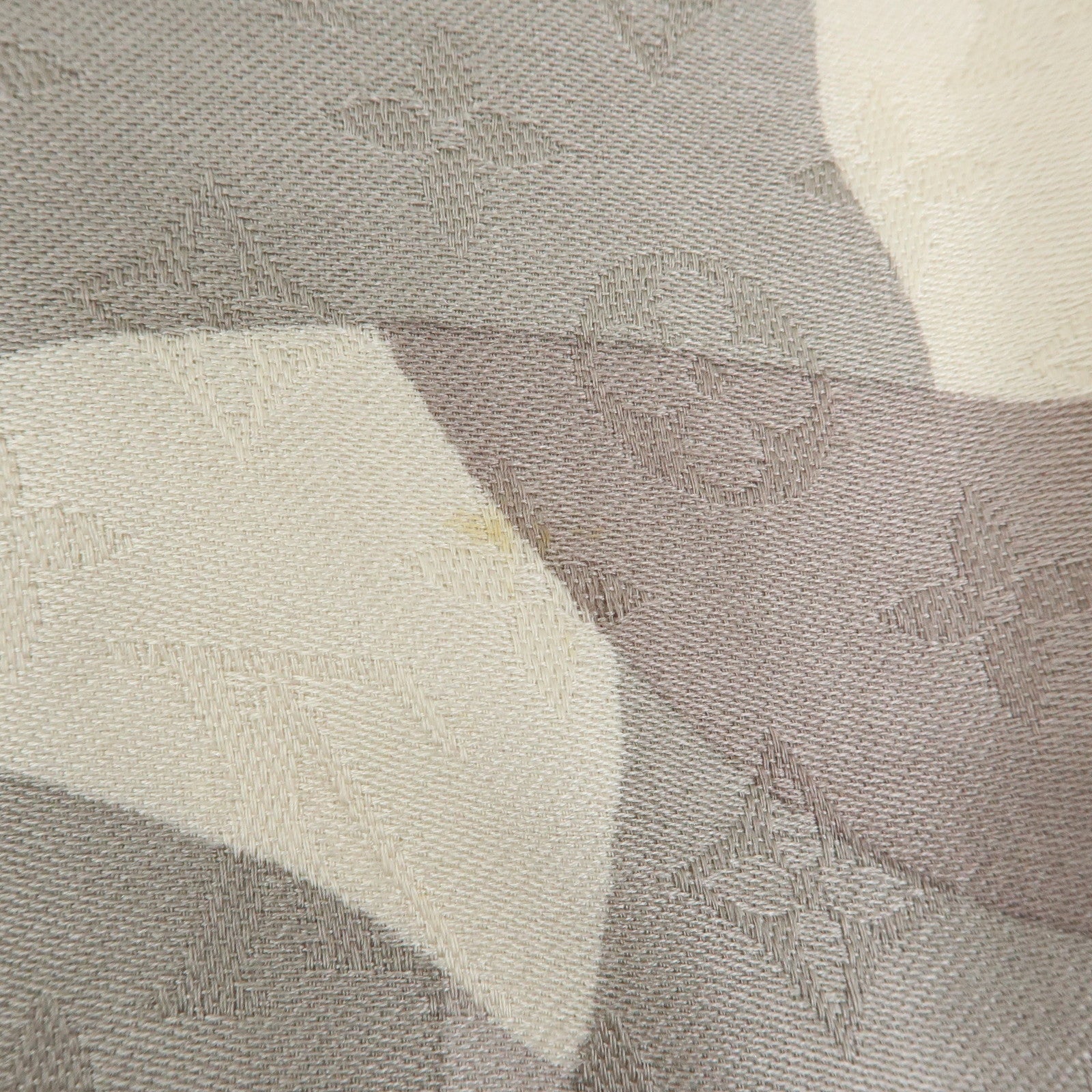 Louis Vuitton Monogram Silk Wool Shawl Scarf Camouflage Gray M75397