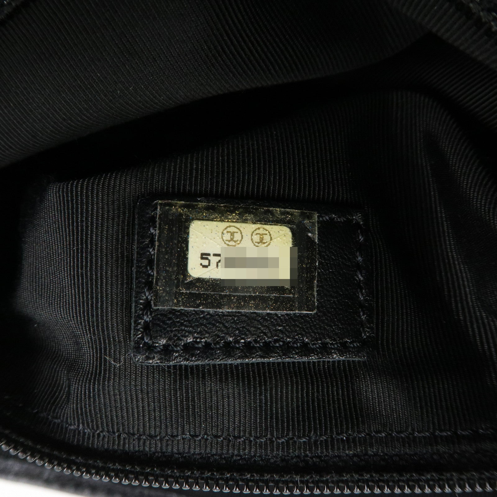 CHANEL Leather Shoulder Bag Crossbody Bag Metallic Gray