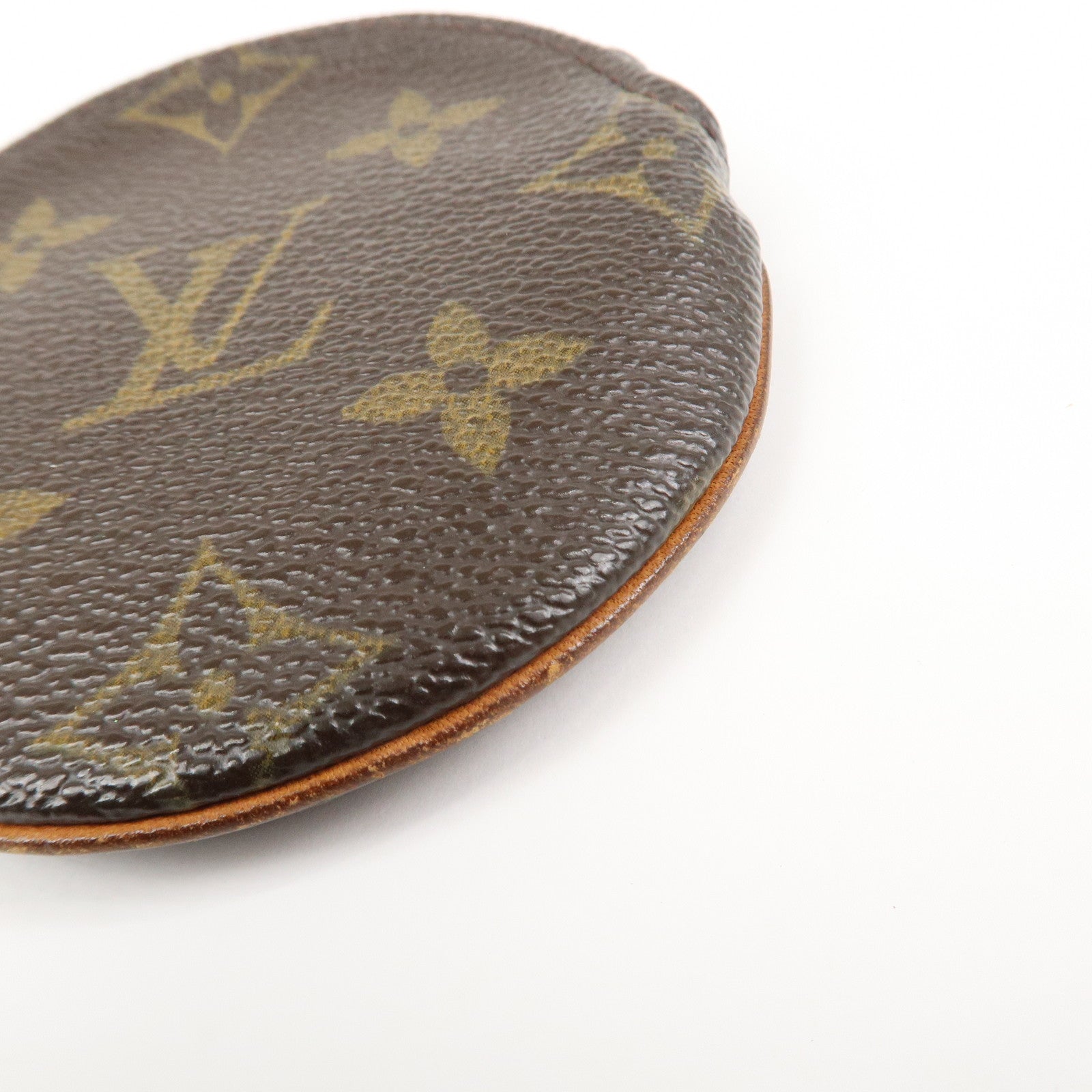 Louis Vuitton Monogram Porte Monnaie Rond Coin Case Brown M61926