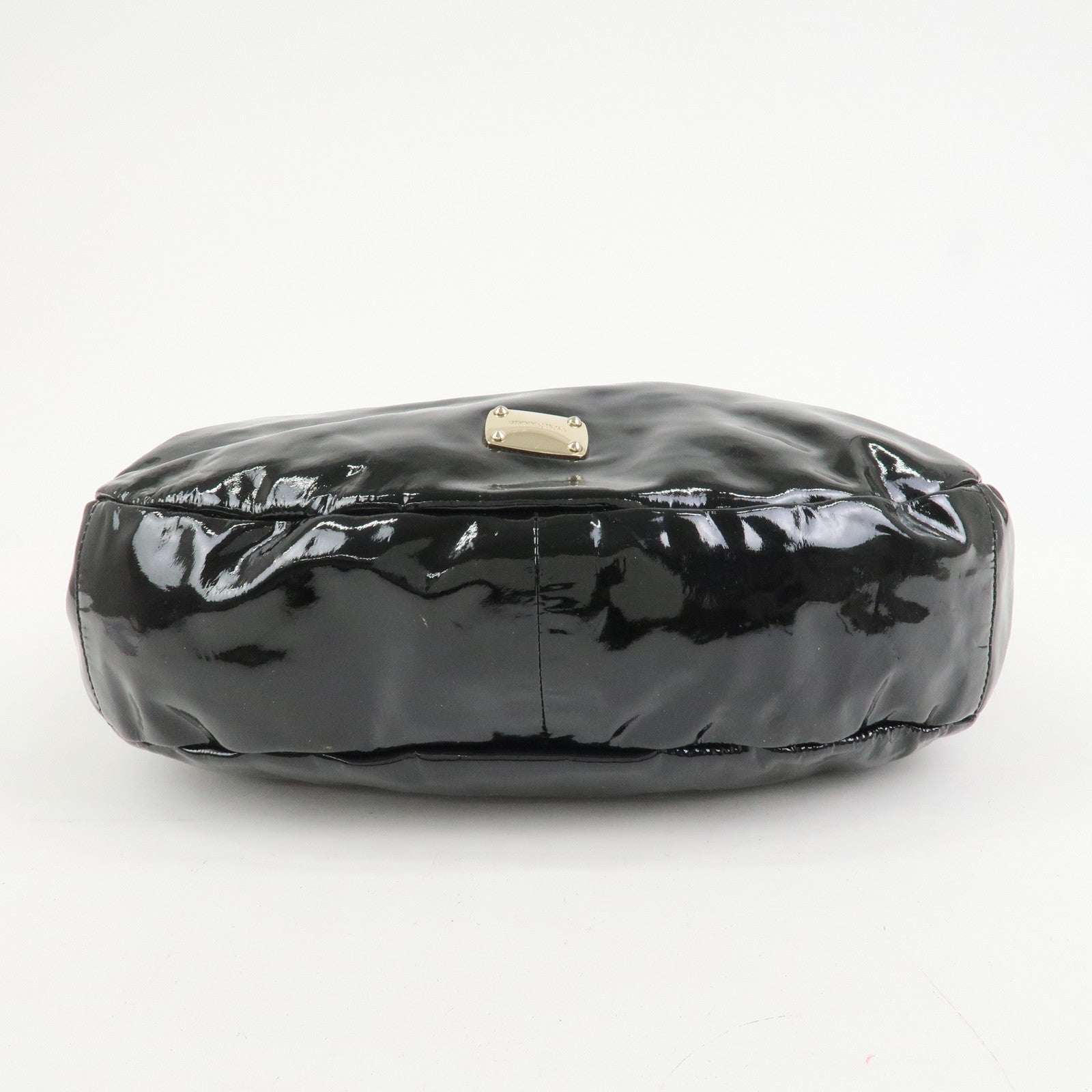 JIMMY CHOO Patent Leather Leather Sky Bag Shoulder Bag Black