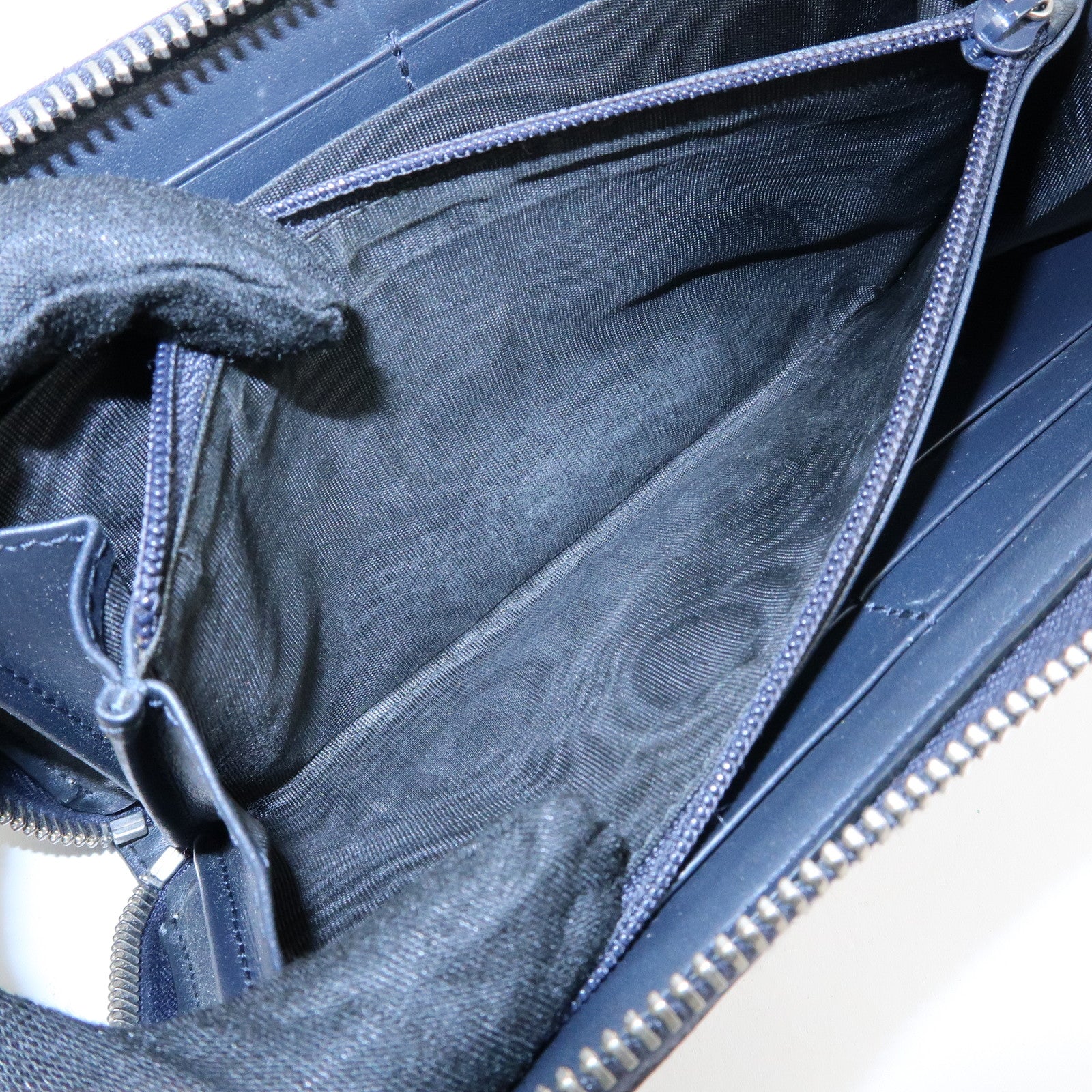 GUCCI Sherry GG Supreme Web Stripe Long Wallet Beige Navy 408831