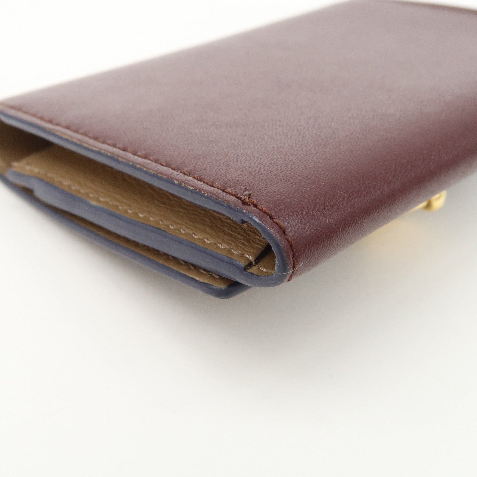 FENDI By The Way Leather Card Case Bordeaux 3M0217