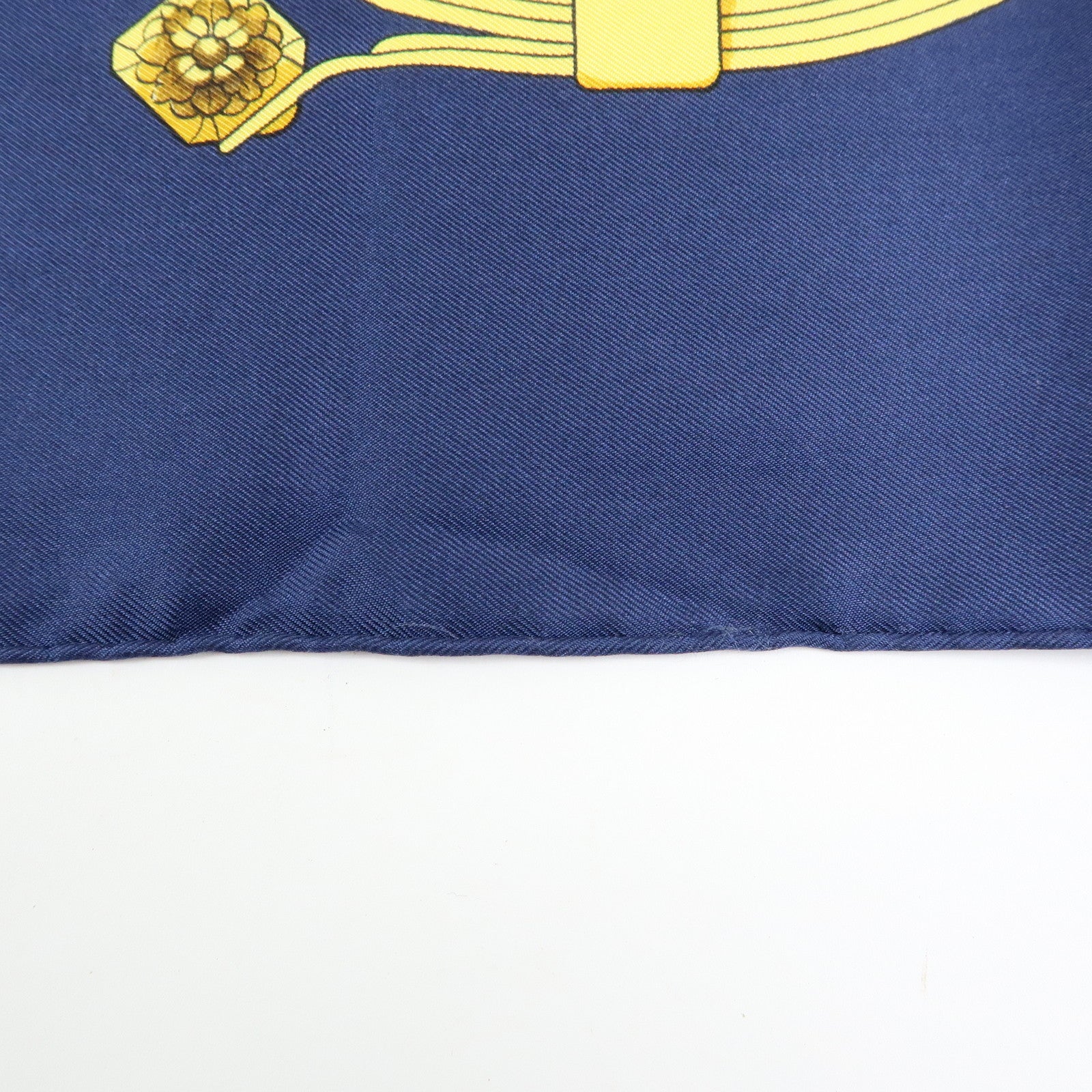 HERMES Carre 90 Silk 100% Scarf SPRINGS Navy