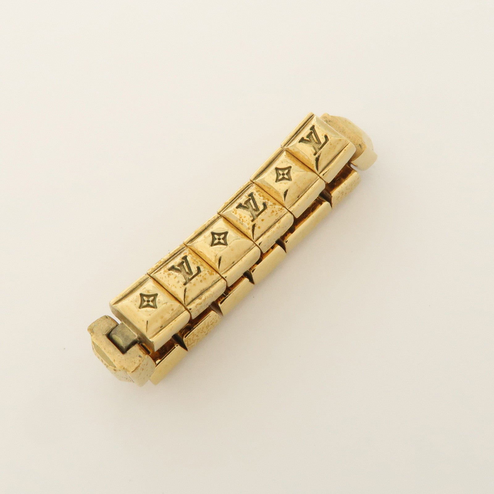 Louis Vuitton Metal Bague Nanogram Tennis Ring M Gold M64652 Used