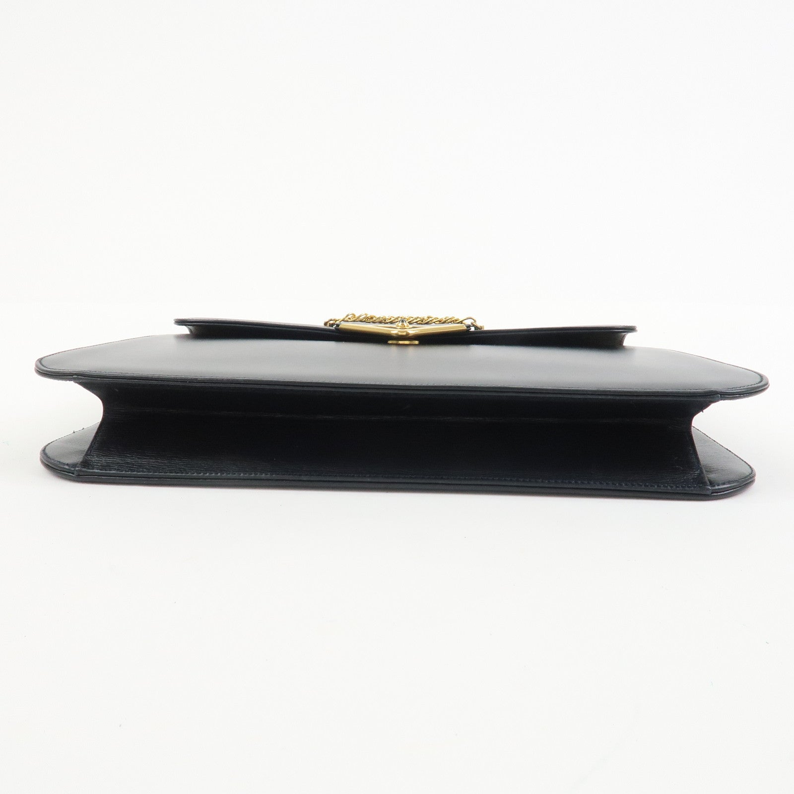 Cartier Sapphire Line Leather Sapphire Chain Shoulder Bag Black