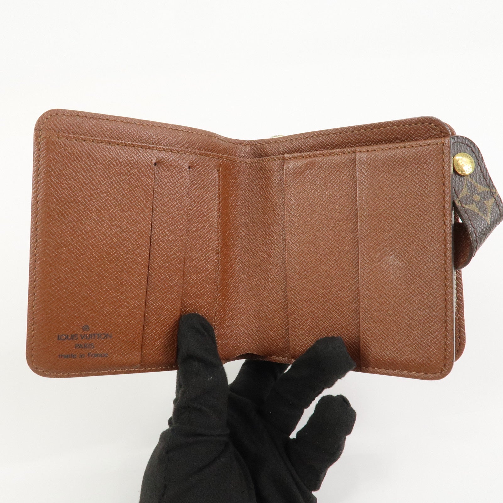 Louis Vuitton Monogram Compact Zippy Small Wallet Brown M61667