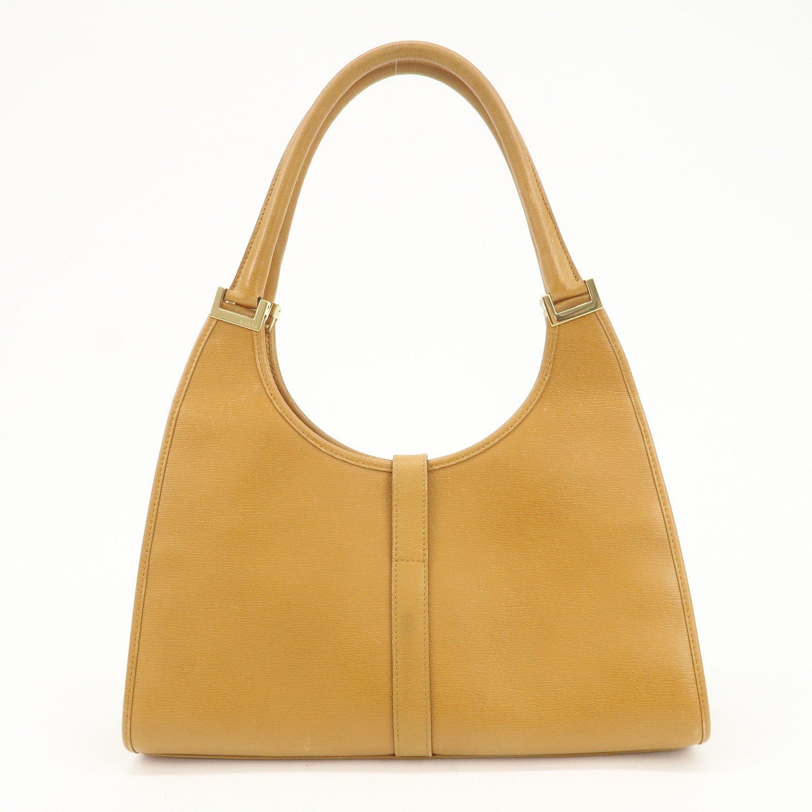 GUCCI Jackie Leather Shoulder Bag Hand Bag Beige 002.1067