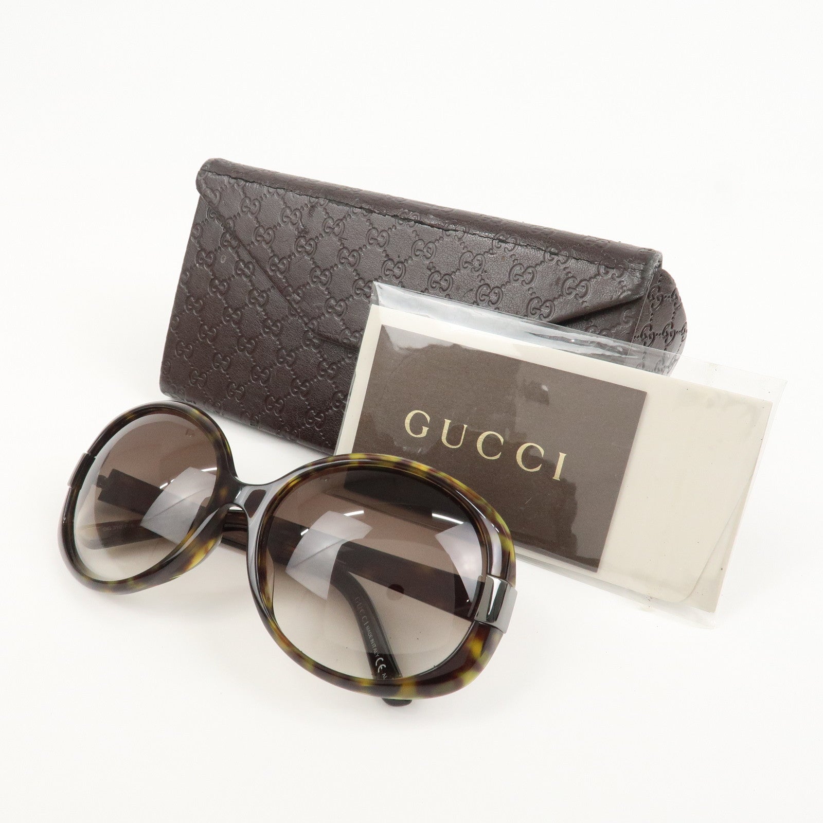 GUCCI Plastic Tortoiseshell Sunglasses 086JS 58□17 130 GG3112FS