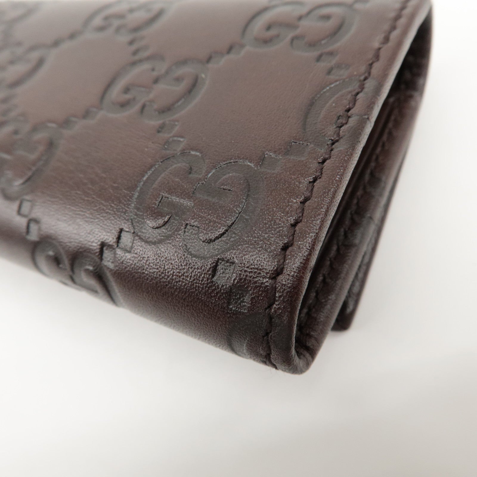 GUCCI Guccissima Leather 6 Rings Key Case Key Holder Brown 138093 Used