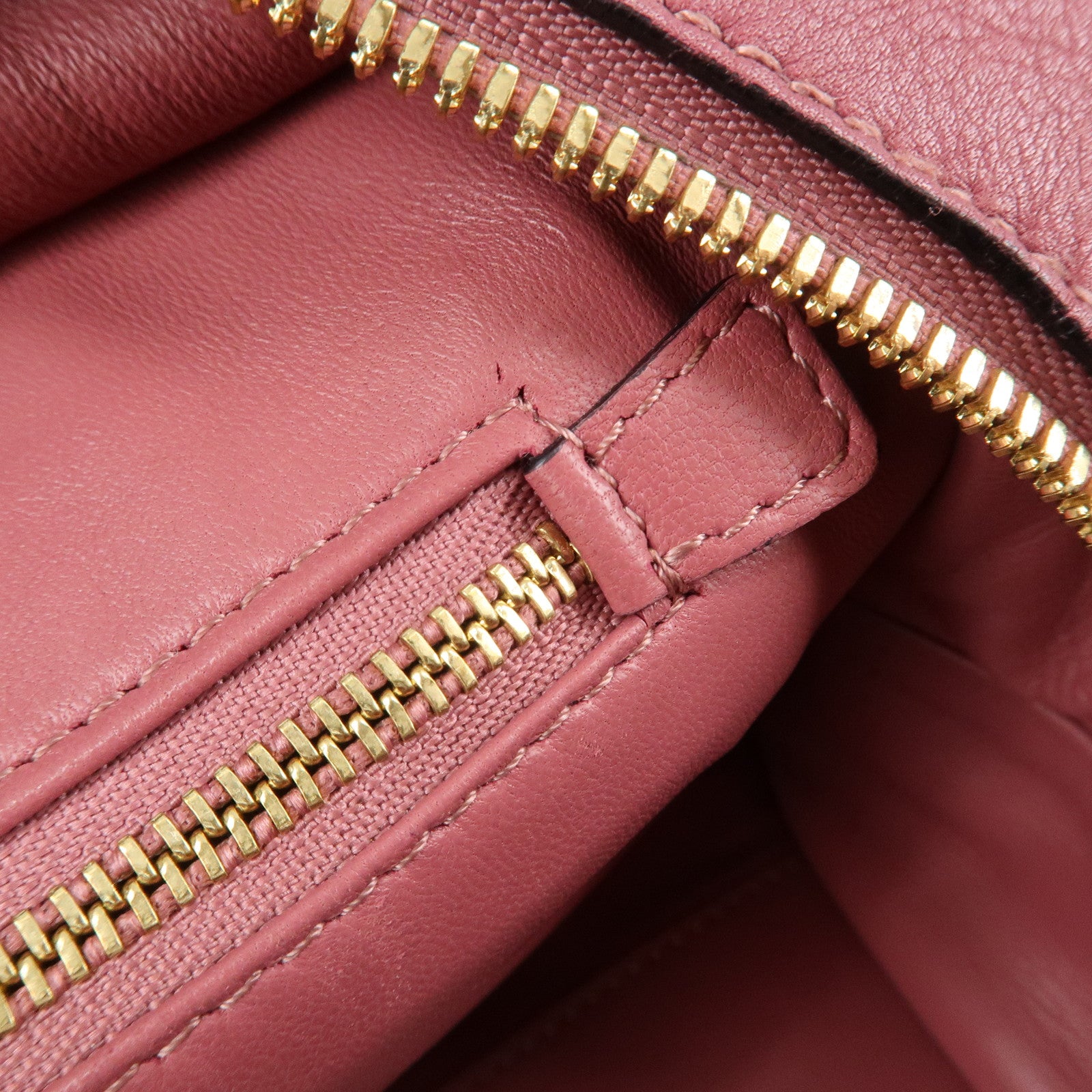 LOEWE Anagram Amazona 28 Leather Hand Bag Pink Used