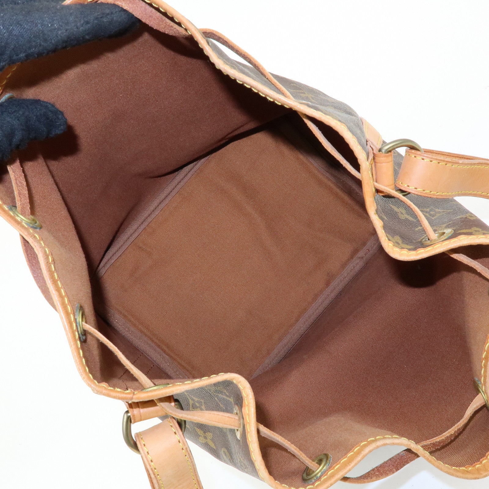 Louis Vuitton Monogram Petit Noe Shoulder Bag Brown M42226