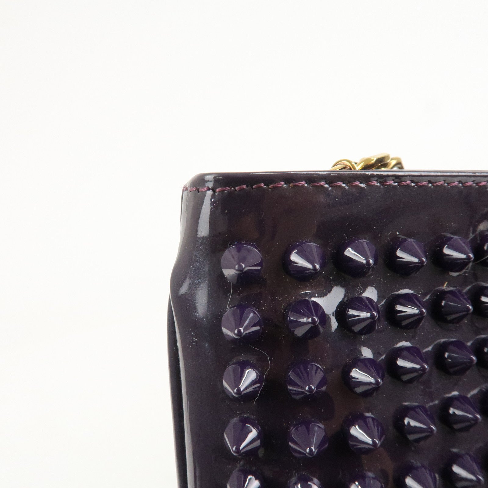 Christian Louboutin Vinyl 2Way Bag Chain Shoulder Bag Purple