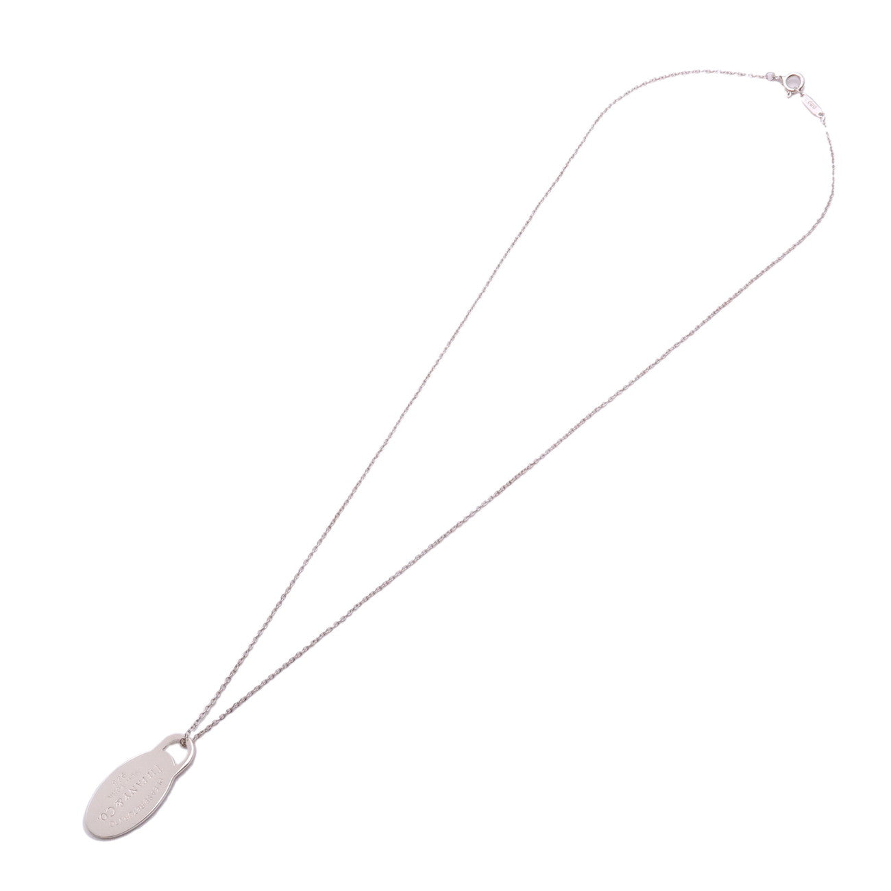 Tiffany&Co. Return to Oval Tag Necklace SV925 Silver