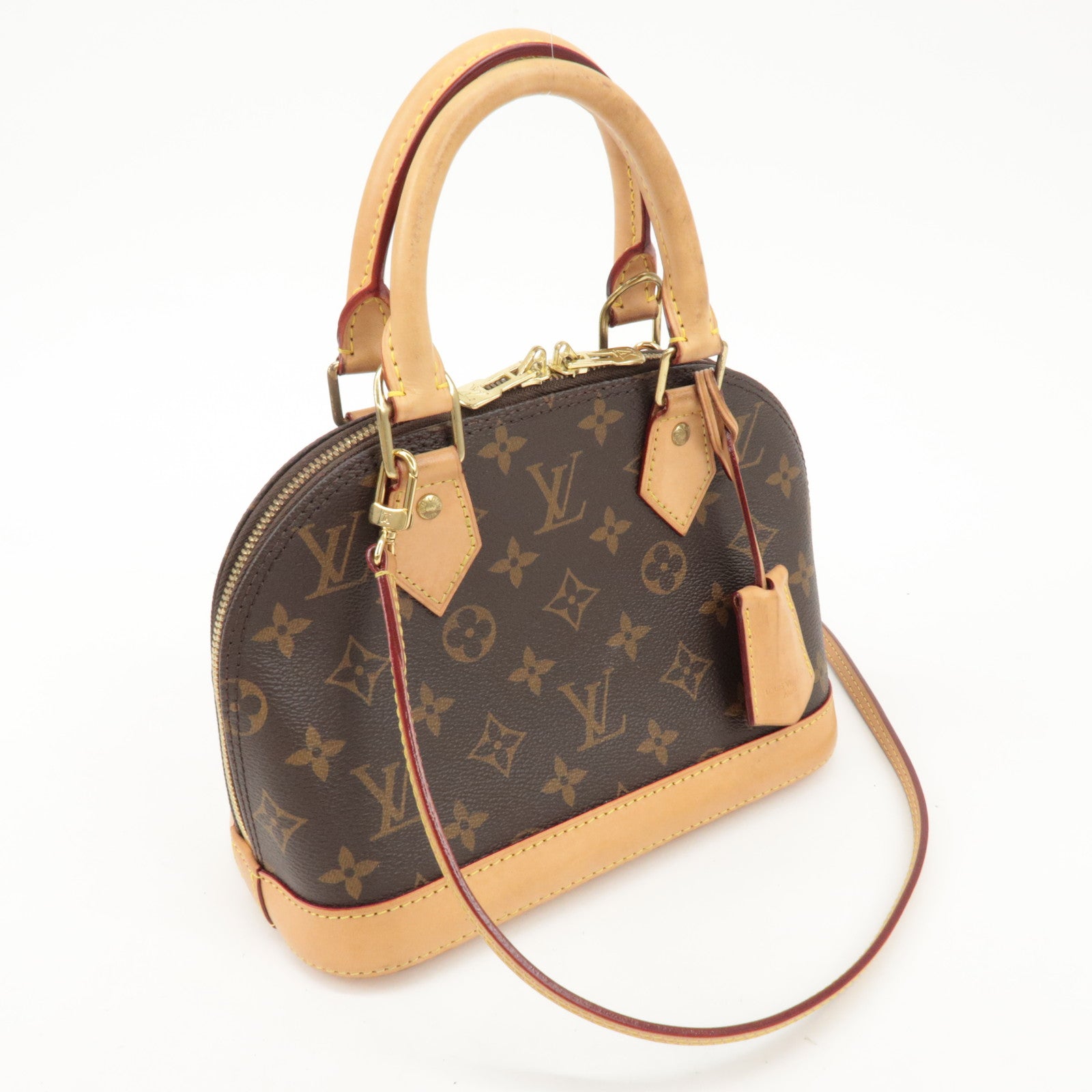 Louis Vuitton Monogram Alma BB 2Way Bag Hand Bag M53152 Used