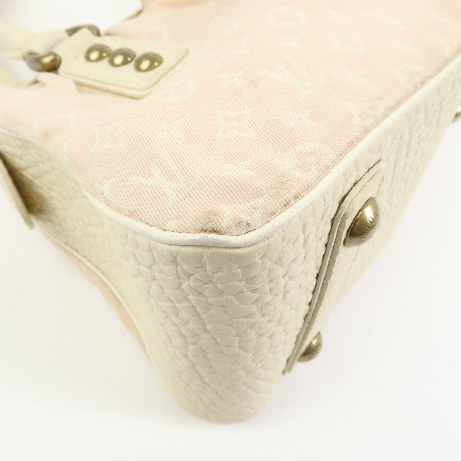 Louis Vuitton Monogram Mini Lin Trapes PM Hand Bag Rose M40062