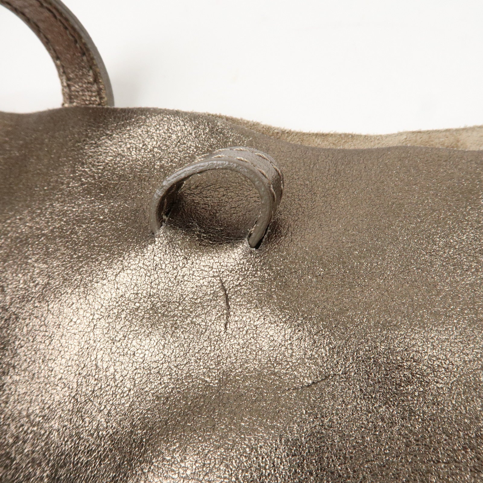 Tiffany&Co. Leather Reversible Tote Bag Gold Used