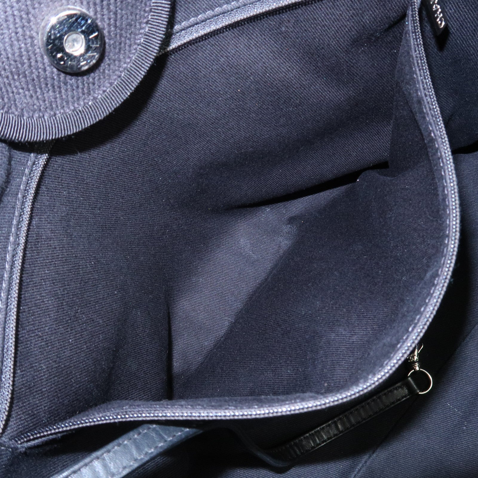CHANEL Deauville GM Canvas Leather 2Way Tote Bag Black A66941