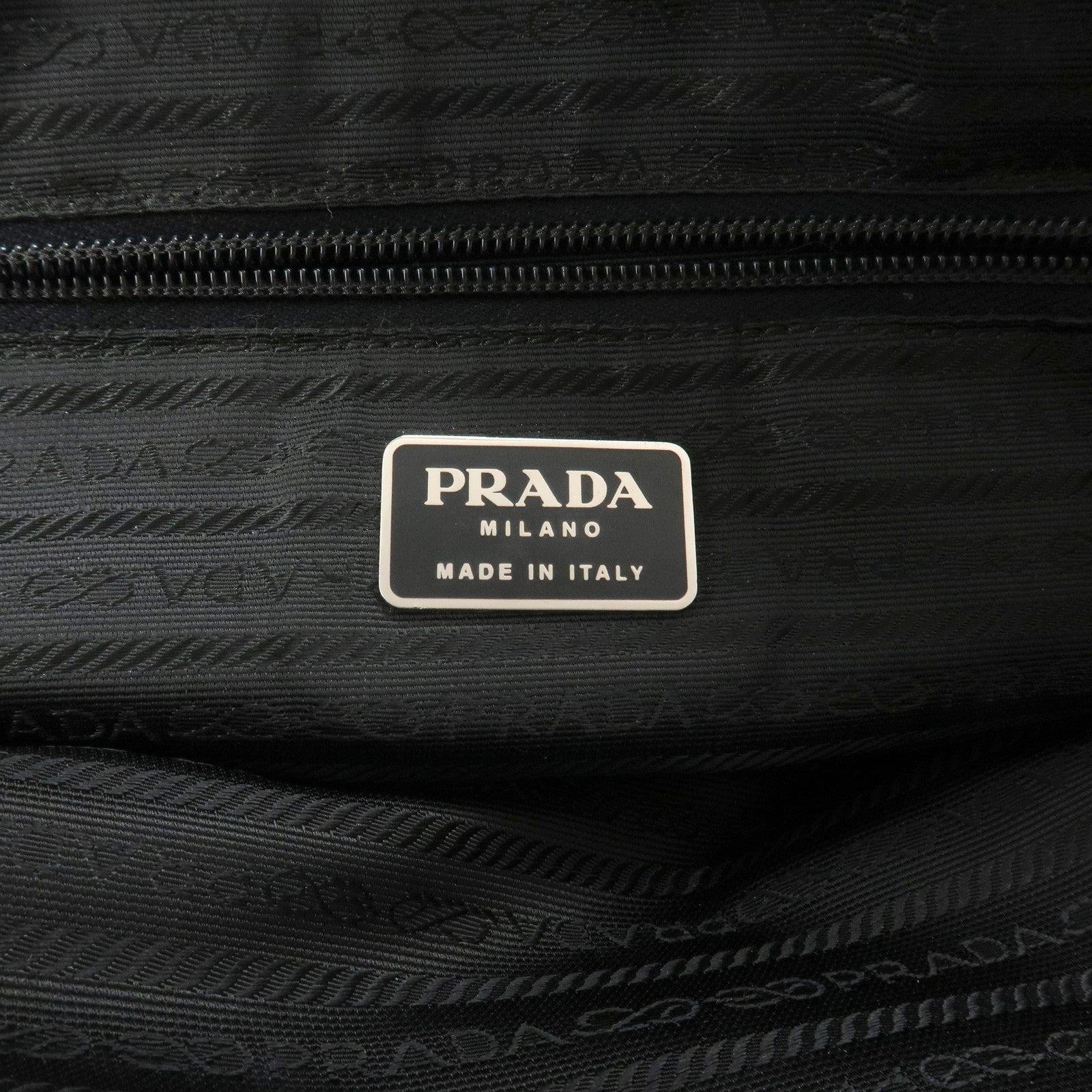 PRADA Triangle Logo Nylon Leather Hand Bag Wine Red B8495