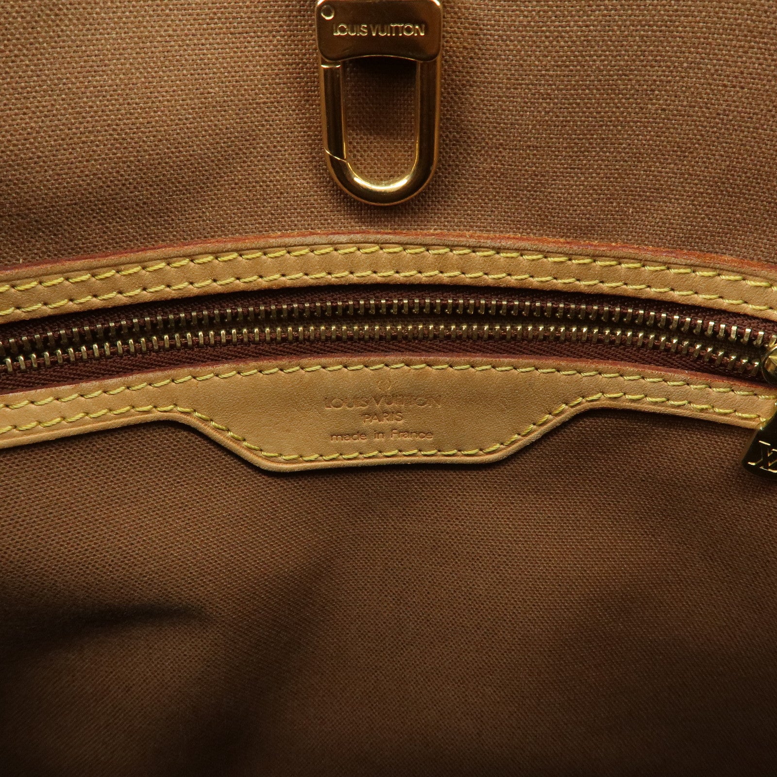 Louis Vuitton Monogram Batignolles Vertical Tote Bag Brown M51153 Used