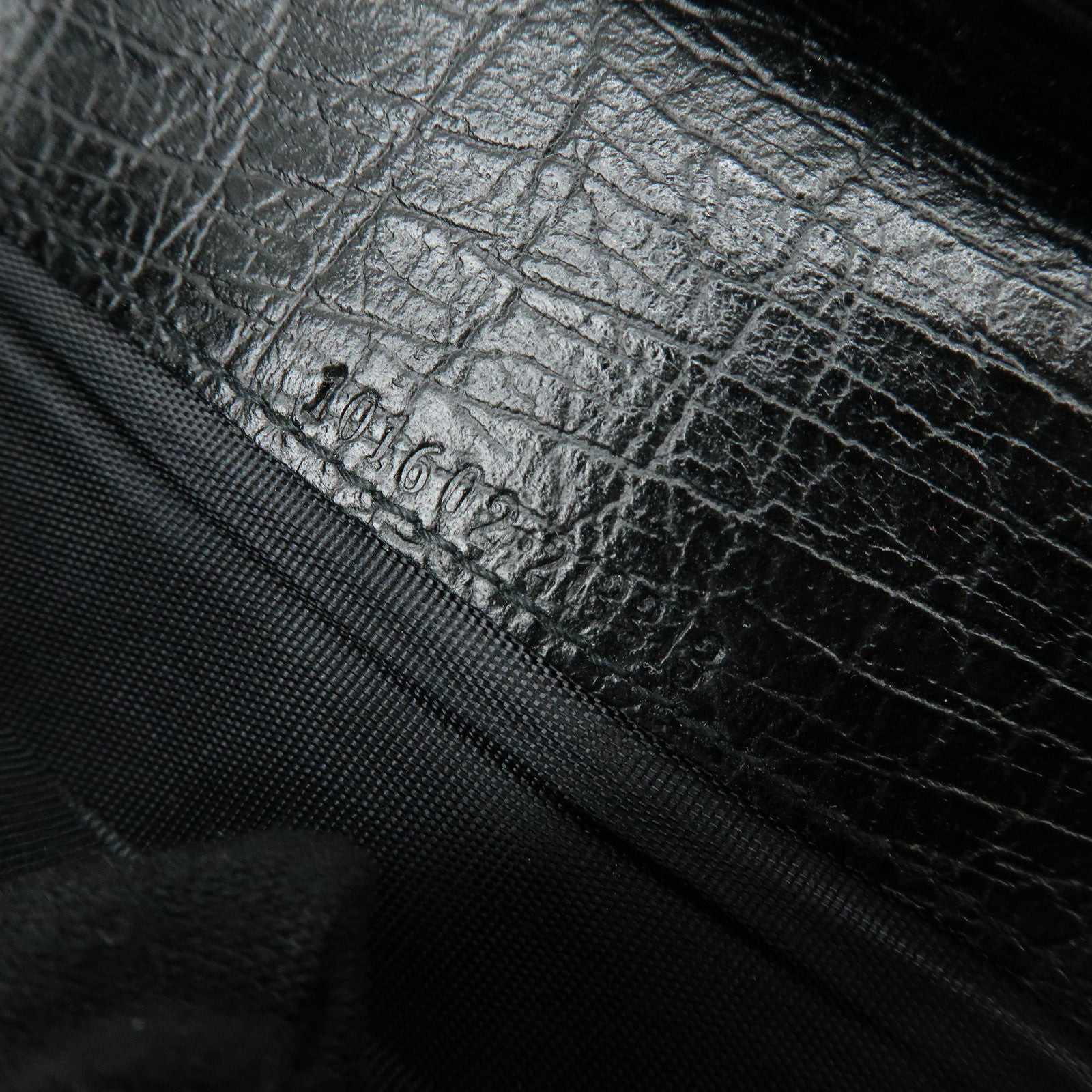 GUCCI Horsebit 1955 Embossed Leather Long Wallet Black 101602