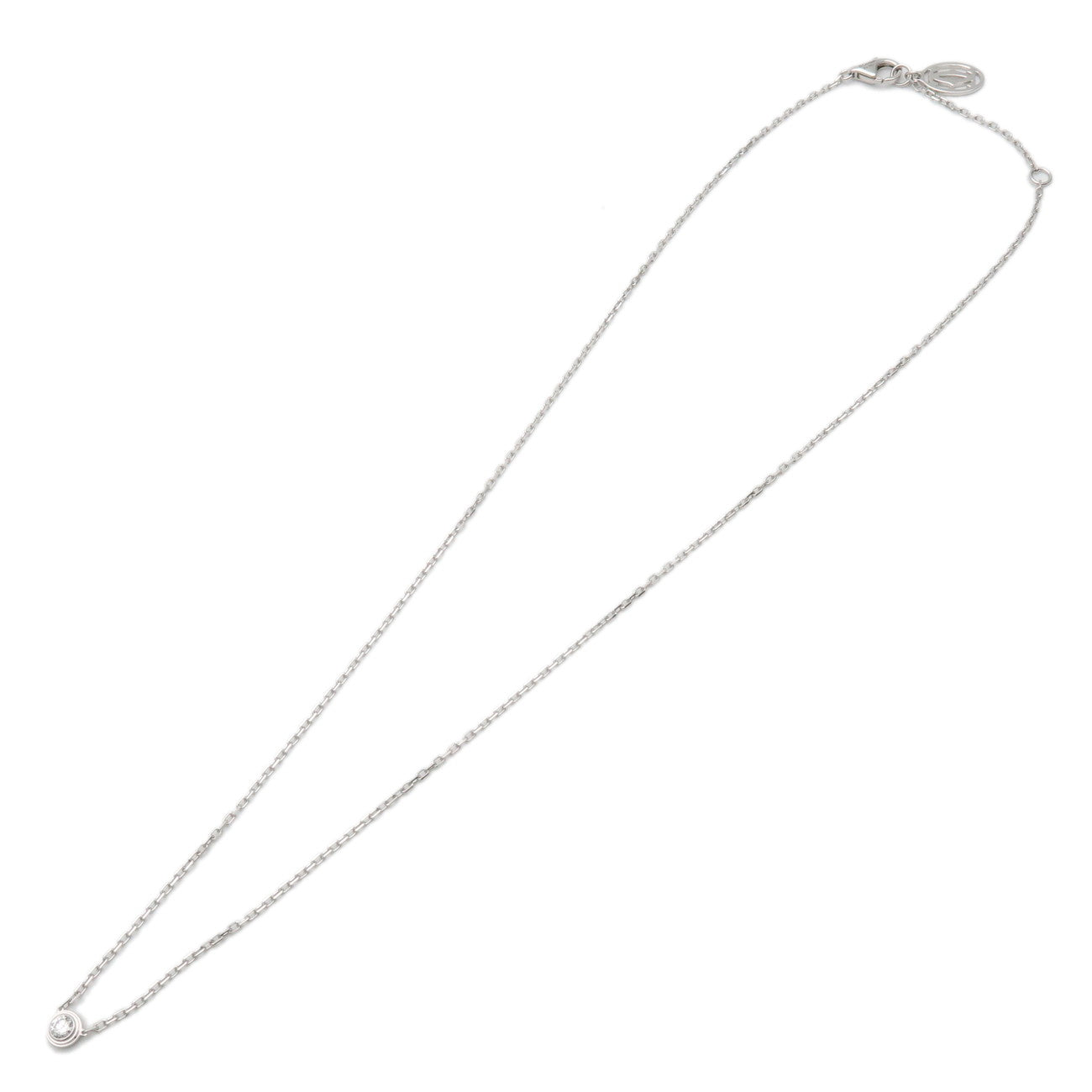 Cartier D'amour 1P Diamond Necklace SM 0.09ct 750WG White Gold