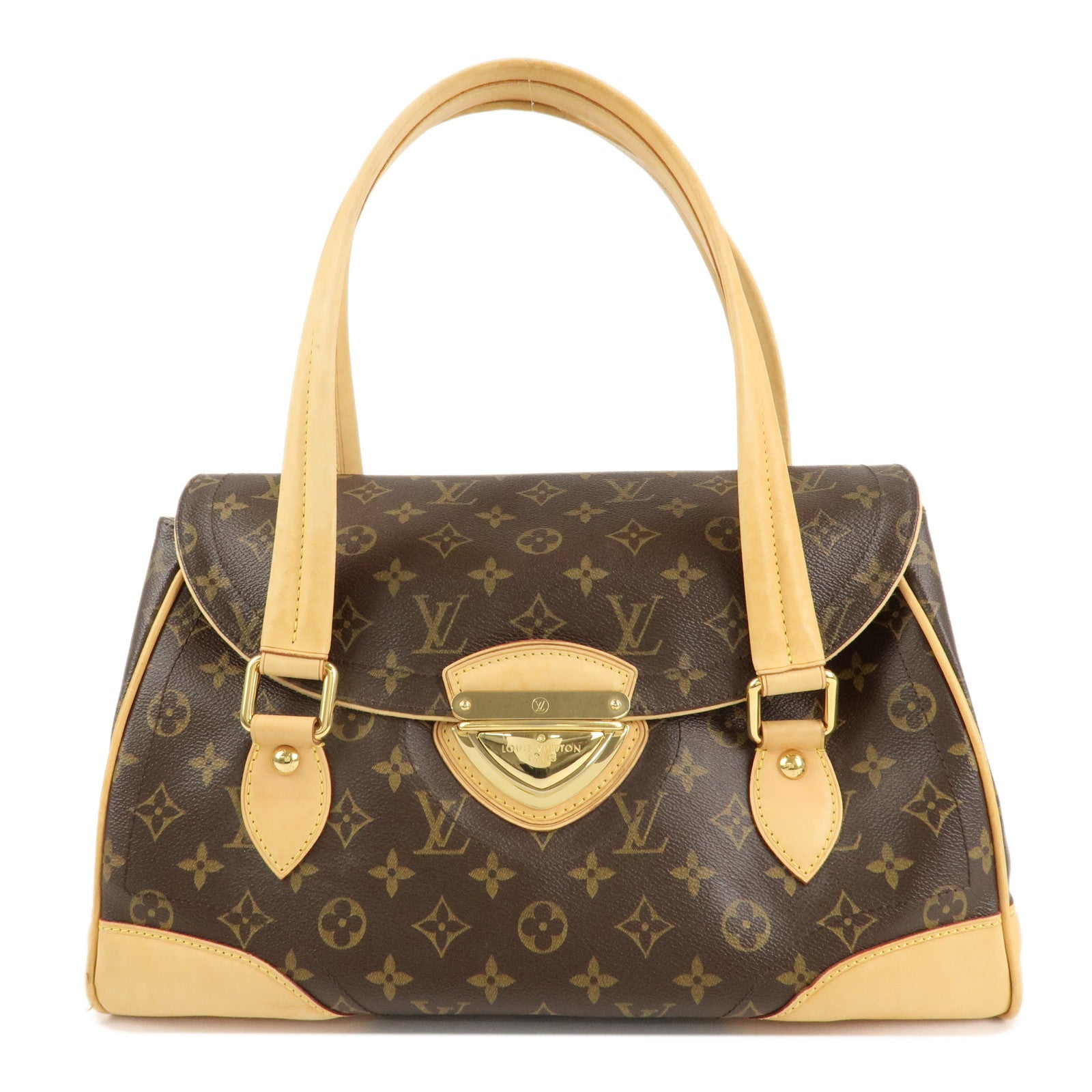 Louis Vuitton Monogram Beverly GM Hand Bag Brown M40120 Used