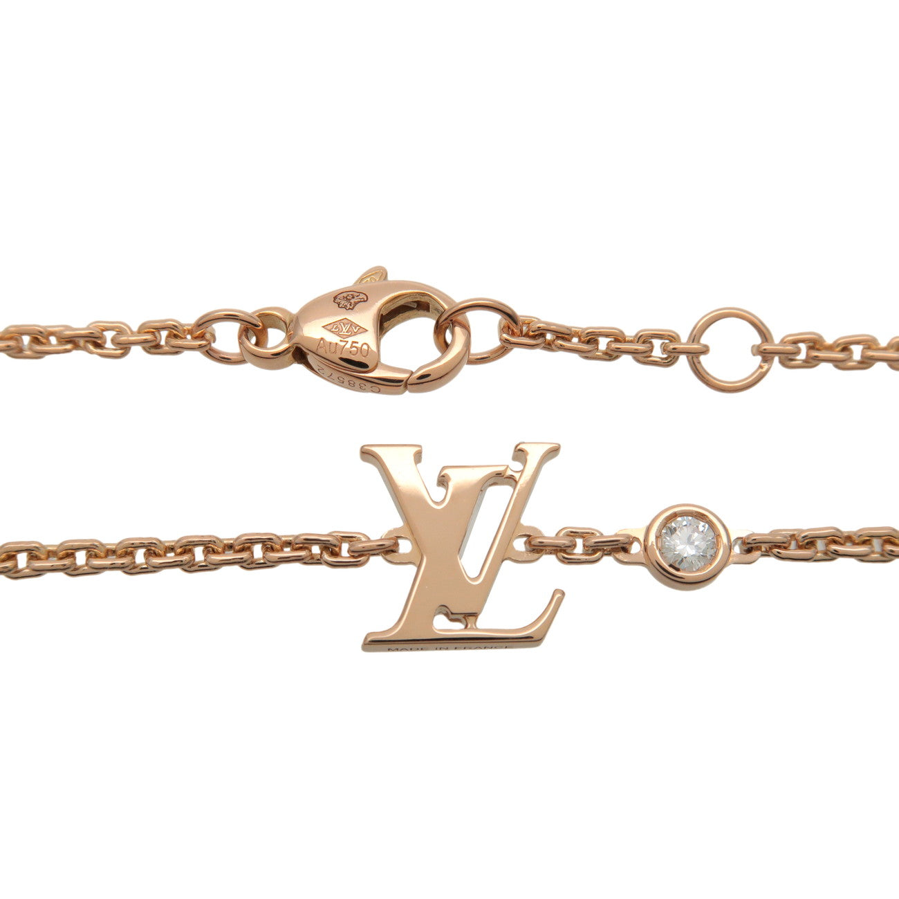 Louis Vuitton Idylle Blossom 1P Diamond Blacelet K18PG 750PG Q95595