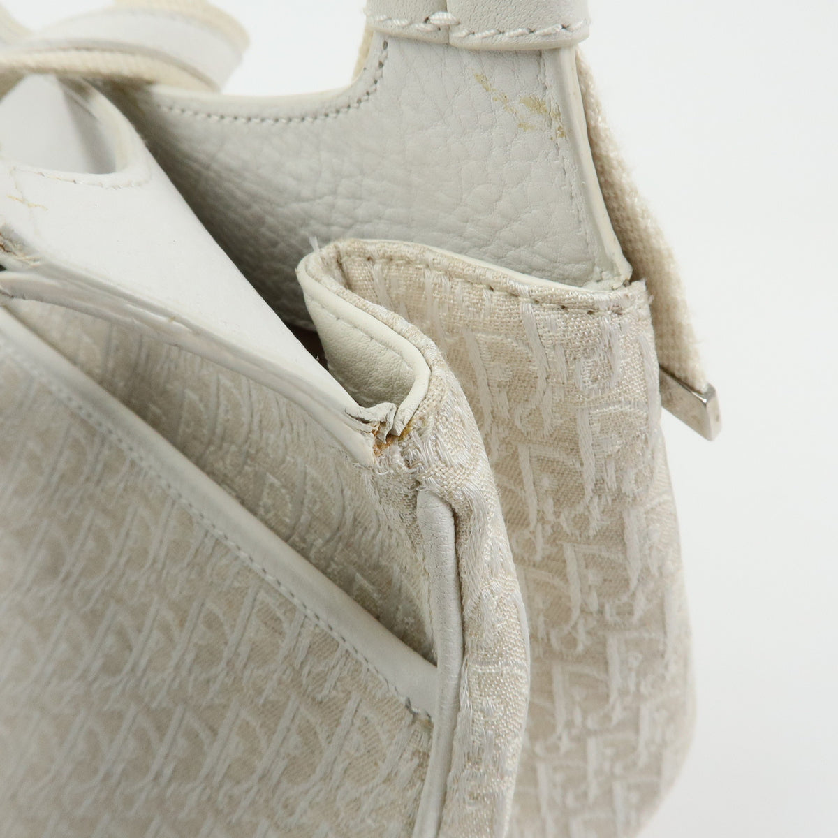 Christian Dior Street Chic Trotter Canvas Leather Shoulder Bag