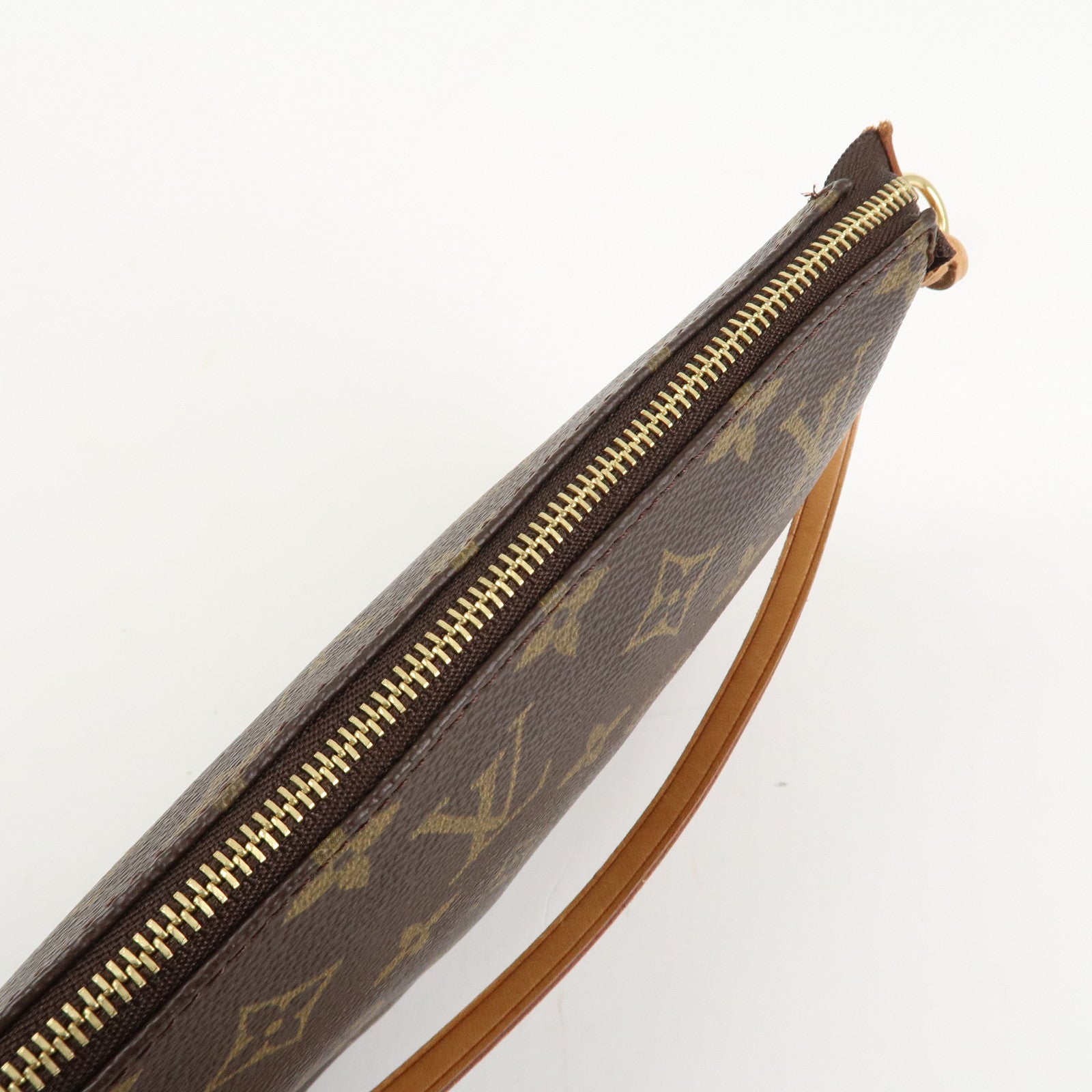 Louis Vuitton Monogram Pochette Accessoires Hand Bag Brown M51980 Used