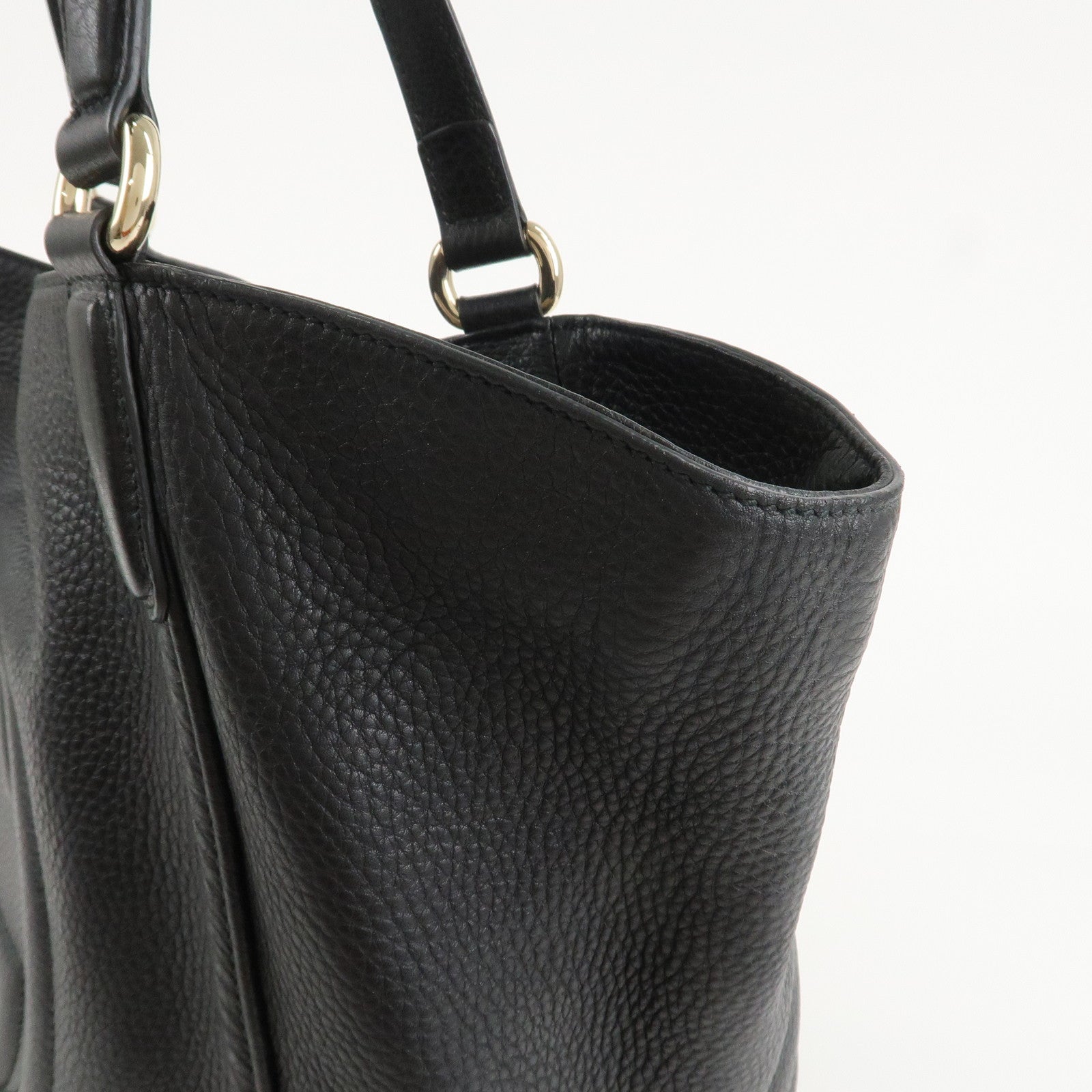 GUCCI SOHO Cellarius Leather Tote Bag Shoulder Bag Black 282309 Used