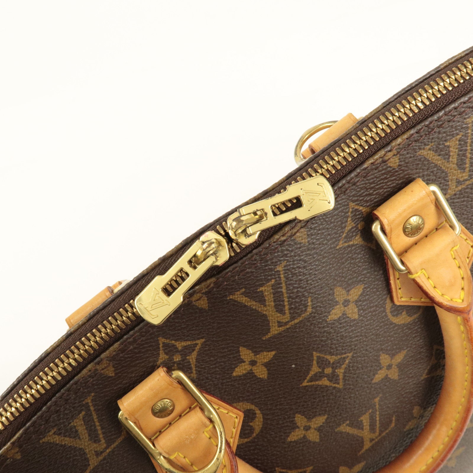 Louis Vuitton Monogram Canvas Alma Hand Bag Brown M51130 Used