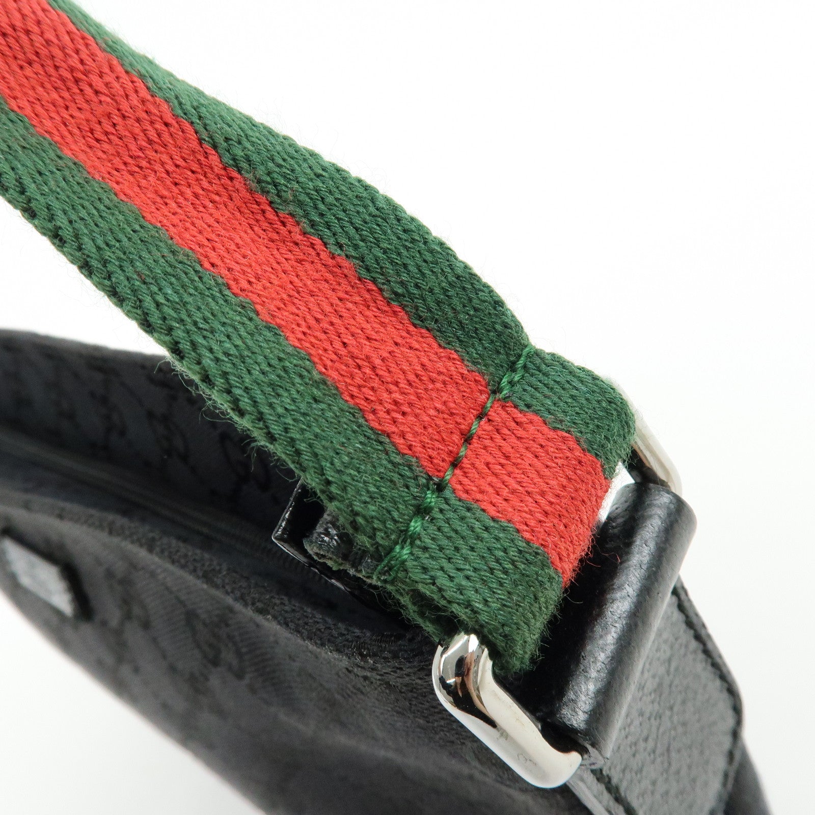 GUCCI Sherry Leather Shoulder Bag Crossbody Bag Black 189749