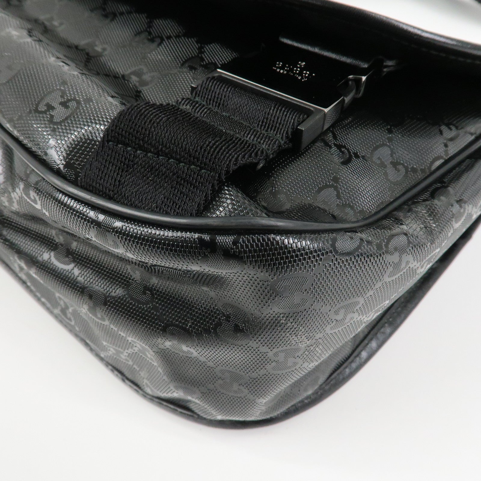 GUCCI GG Implement Canvas Shoulder Bag Crossbody Bag Black 201732